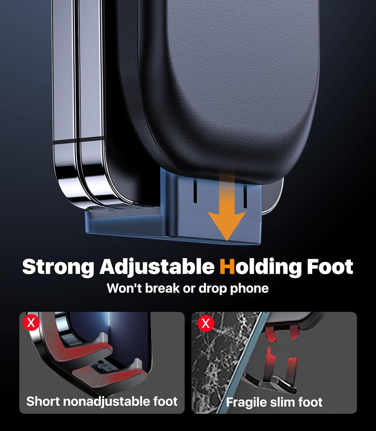 Ultra Stable Phone Holders for Your Car [Powerful & 360 Adjustable Suction Cup] Universal Car Phone Holder Mount Long Arm Flexible Car Mount for Dashboard Windshield Air Vent All Phone Case