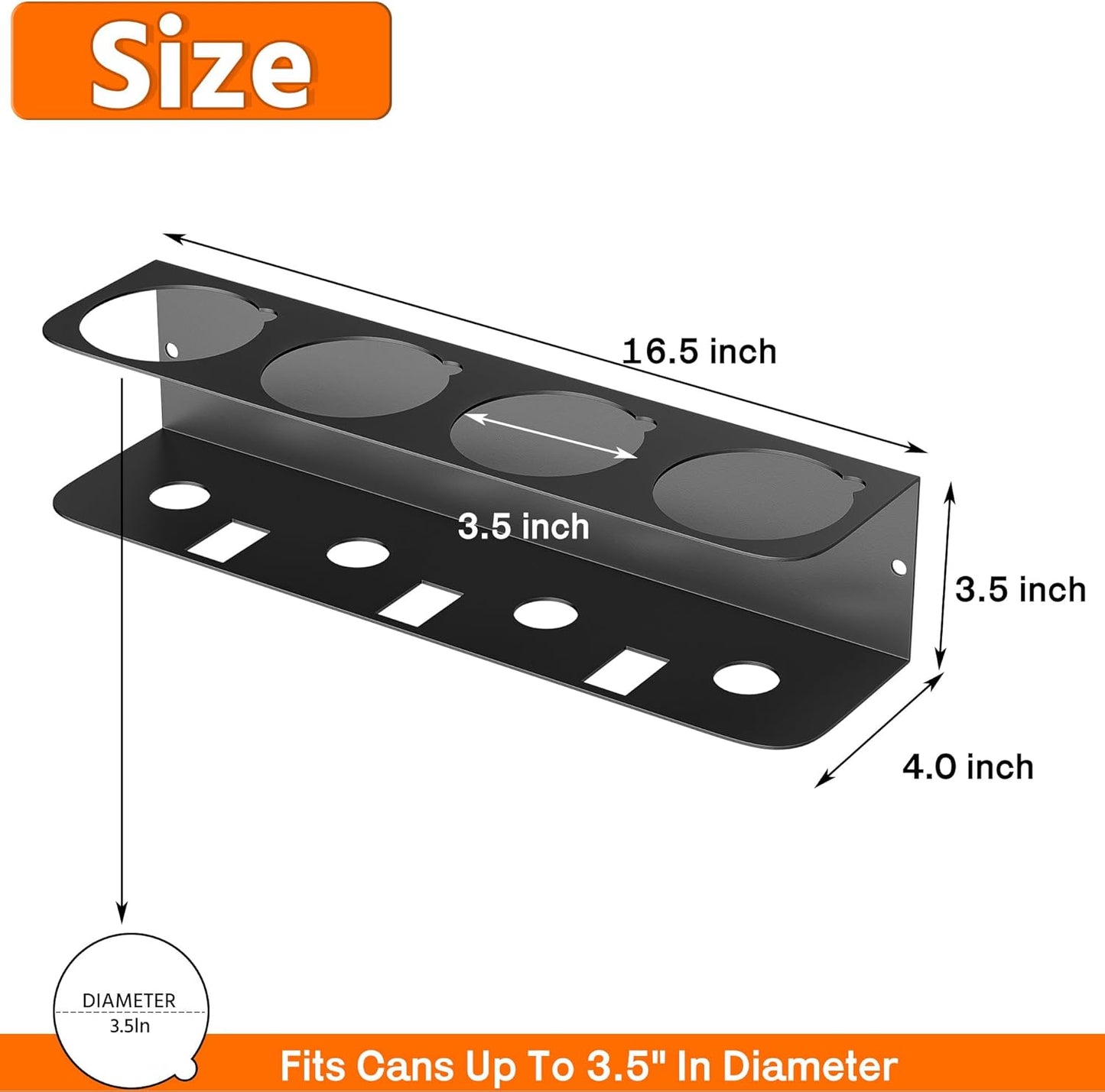 Ultrawall Spray Can Holder Rack, Wall Mounted Spray Bottle Holder, Garage Wall Mount Shelf, Utility Storage Rack, Tool Storage Rack