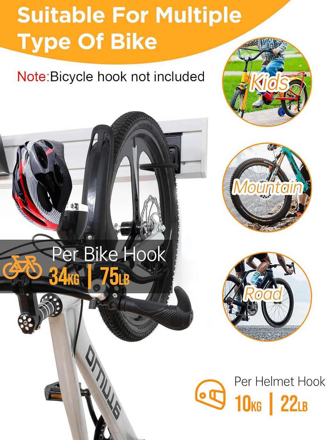 Slatwall Panels Garage Tool Organizer Wall Mount Garage Slat Wall Storage Systems, Bike Storage Rack Garage Organizers and Storage PVC Wall Panels Slat Wall Paneling