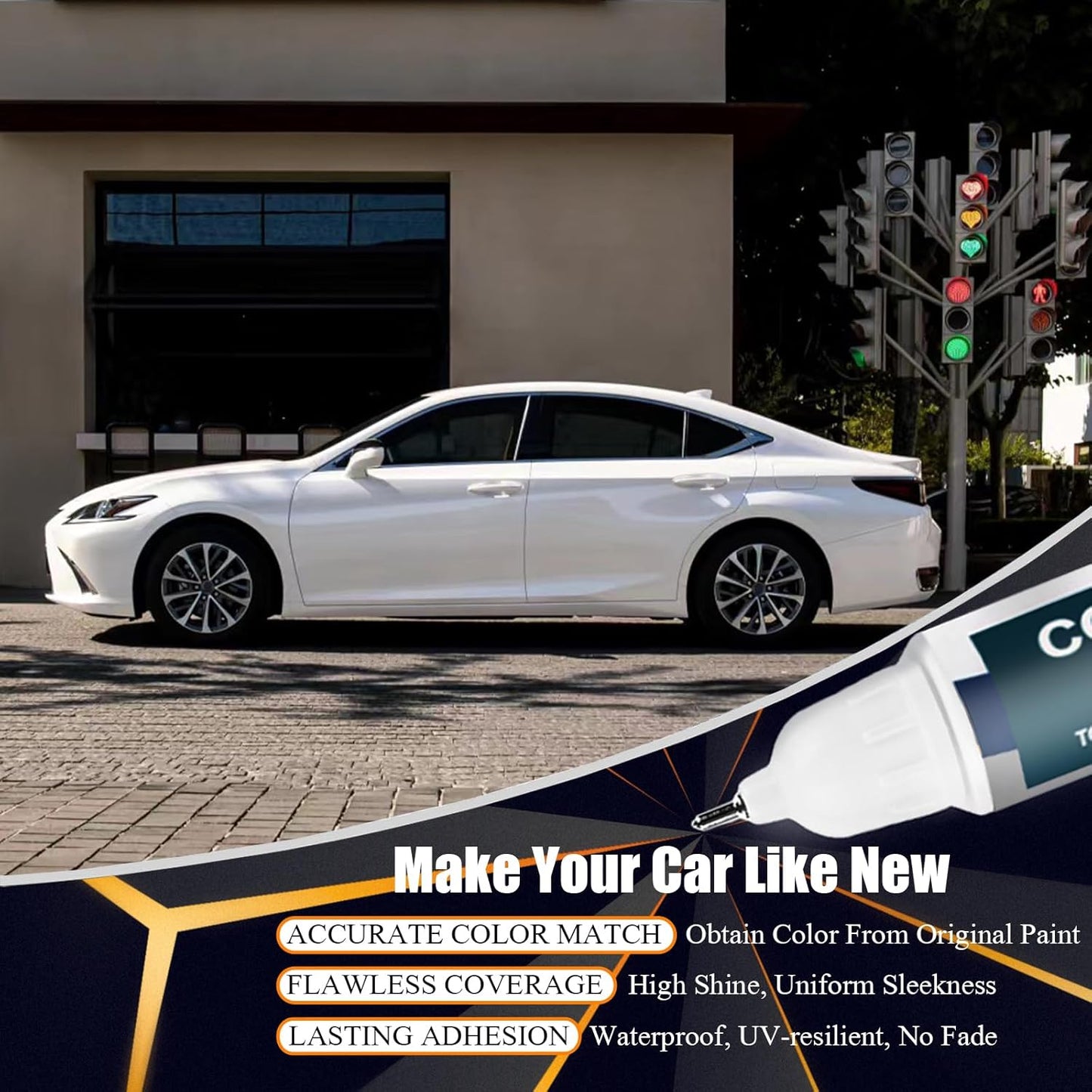 Matador Red Mica(3R1) Touch Up Paint for Lexus, Car Paint Pen Scratch Repair Two-In-One Touch Up Paint, Premium Car Scratch Remover for Deep Scratches