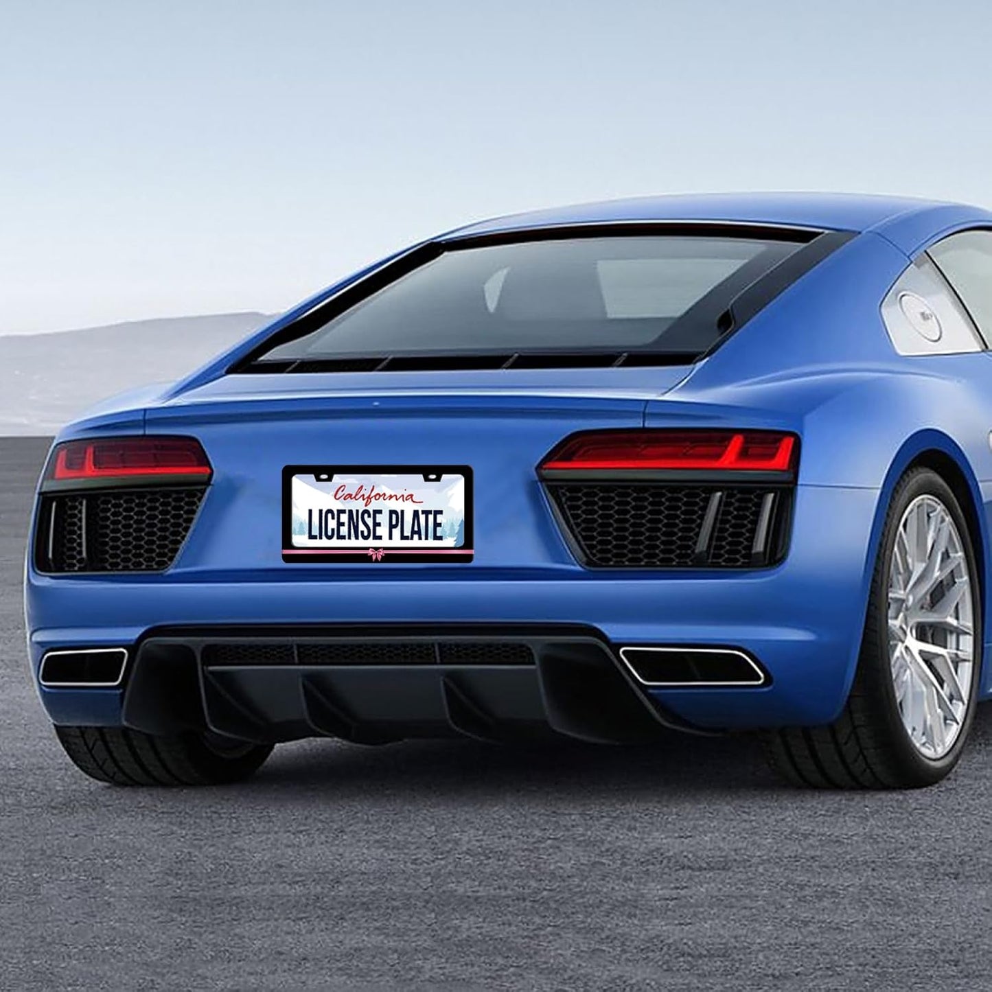 Pink License Plate Frame Cute License Plate Stainless Steel Black Funny License Plate Holder Women Personalized Car Accessory Decoration 12.3" x 6.3"