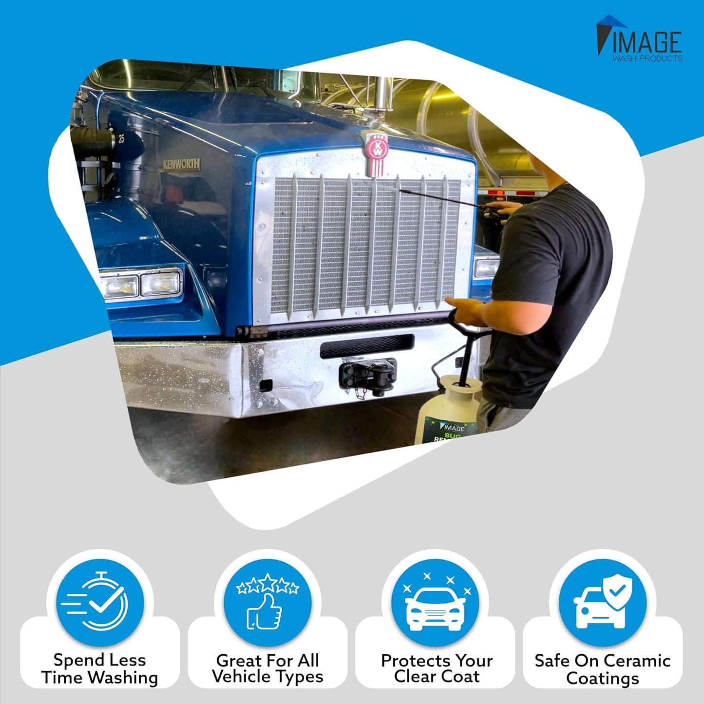 Image Wash Products Bug Remover – 32oz Best Bug Remover for Cars/Truck Exterior | Bug Cleaner for Vehicles, Car Bug Remover Spray, Bug Off Car Cleaner, Bug Wash for Cars