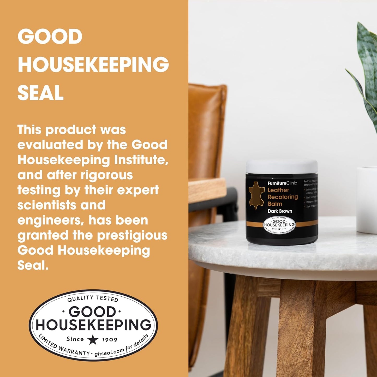 The Original Leather Recoloring Balm by Furniture Clinic - White Leather Dye for Furniture, Couches & Car Seats - Restore Scratched, Faded, & Damaged Surfaces