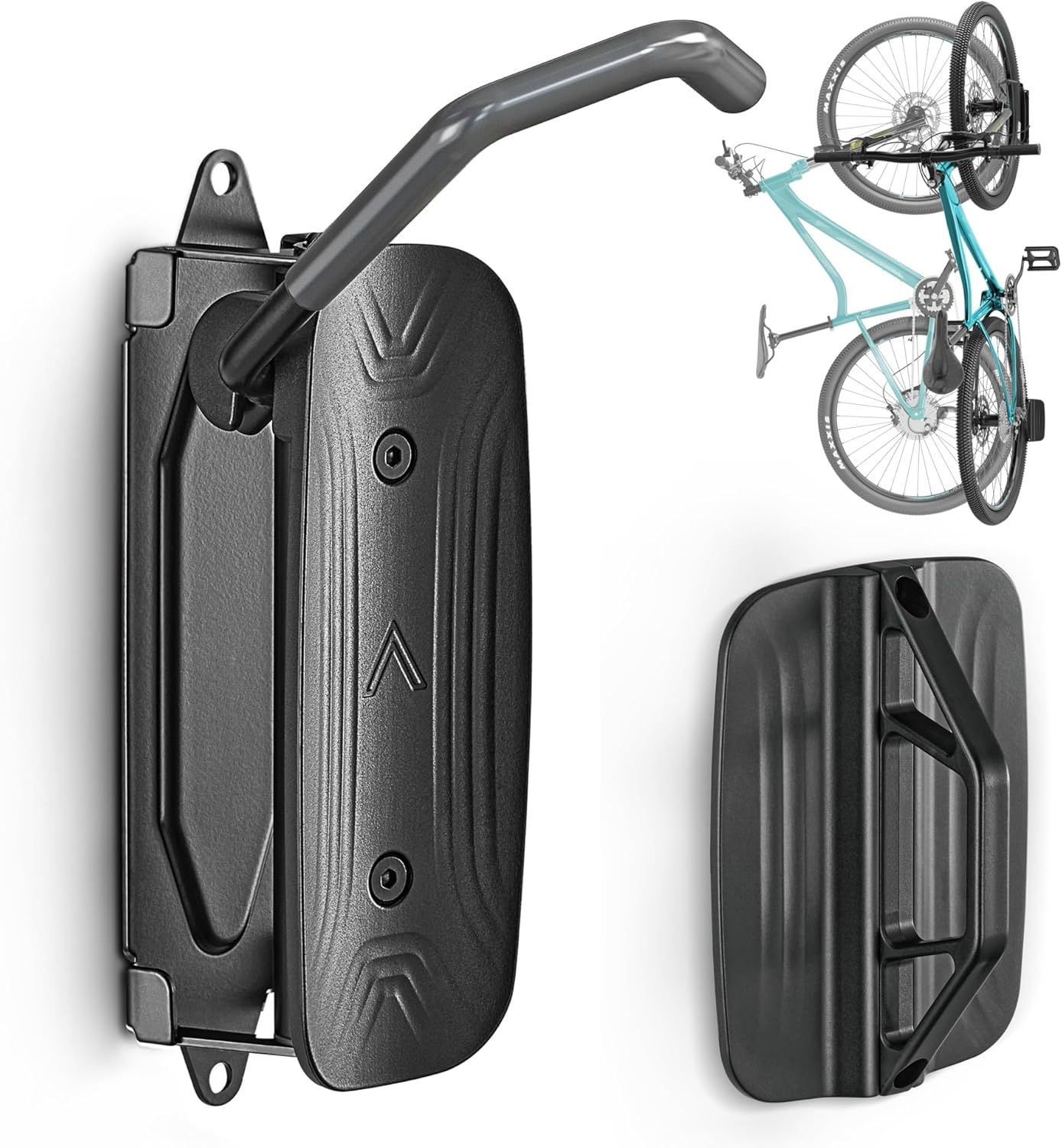 monTEK Swivel Bike Wall Mount – Garage Bike Hanger & Space-Saving Vertical Bike Rack for Garage & Apartment, Sturdy Bike Storage Hook Holds up to 66 lbs, Easy Installation & Scratch-Proof Design