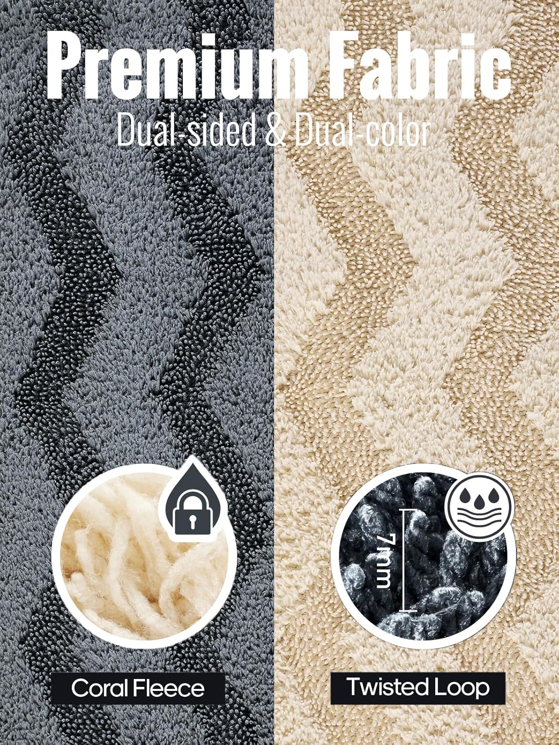 Fantasticlean Extra Large Car Drying Towel- 36‘’ by 24'' -Premium Microfiber Cleaning Cloth with Twisted Loop & Coral Fleece, Ultra Absorbent, Scratch-Free for Car Detailing