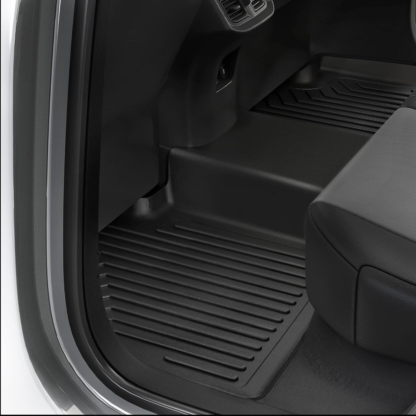 OEDRO Floor Mats Compatible with 2019-2025 Nissan Altima, Unique Black TPE All-Weather Guard Includes 1st and 2nd Row Full Set Liners