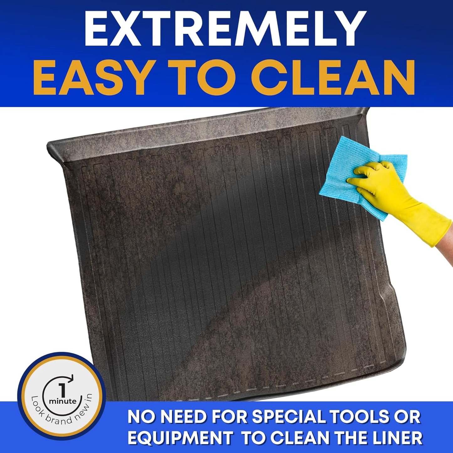 Premium Cargo Liner for Mercedes-Benz GLE 2016-2019 - 100% Protection - Custom Fit Car Trunk Mat - All-Season Black Cargo Mat - 3D Shaped Laser Measured Trunk Liners for Mercedes-Benz ML 2012-2015