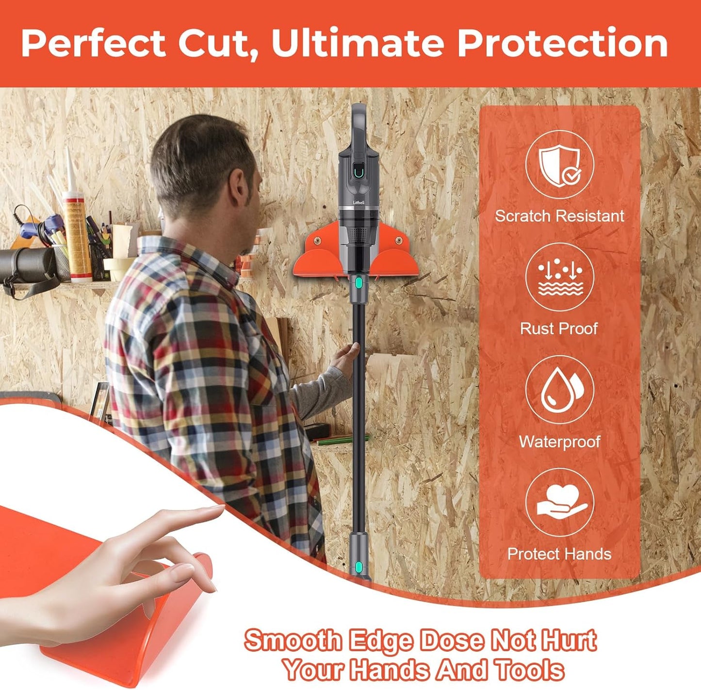 Garage Organizer Trimmer Rack, 2 Pack Heavy Duty Weed Eater Hanger Garage Storage, Wall Hanging Garden Power Tool Hanger Weedeater Rack