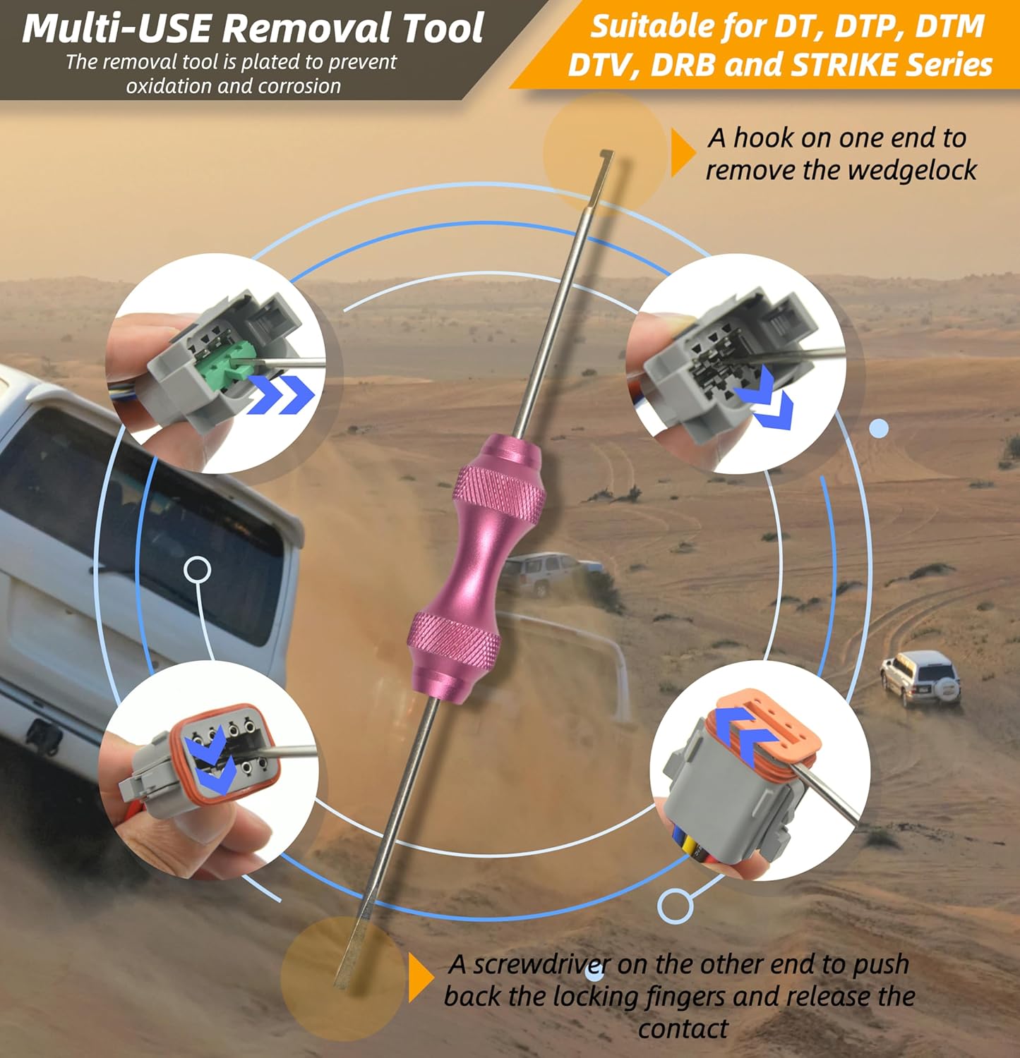 378 PCS DT Deutsch Series Waterproof Connector Kit, 2 3 4 6 8 12 Pin Connectors, Crimping Tool(12-20AWG) & DT Removal Tool, Size 16 Solid Terminal Contacts (14-20AWG) for Cars Motorcycle Boat