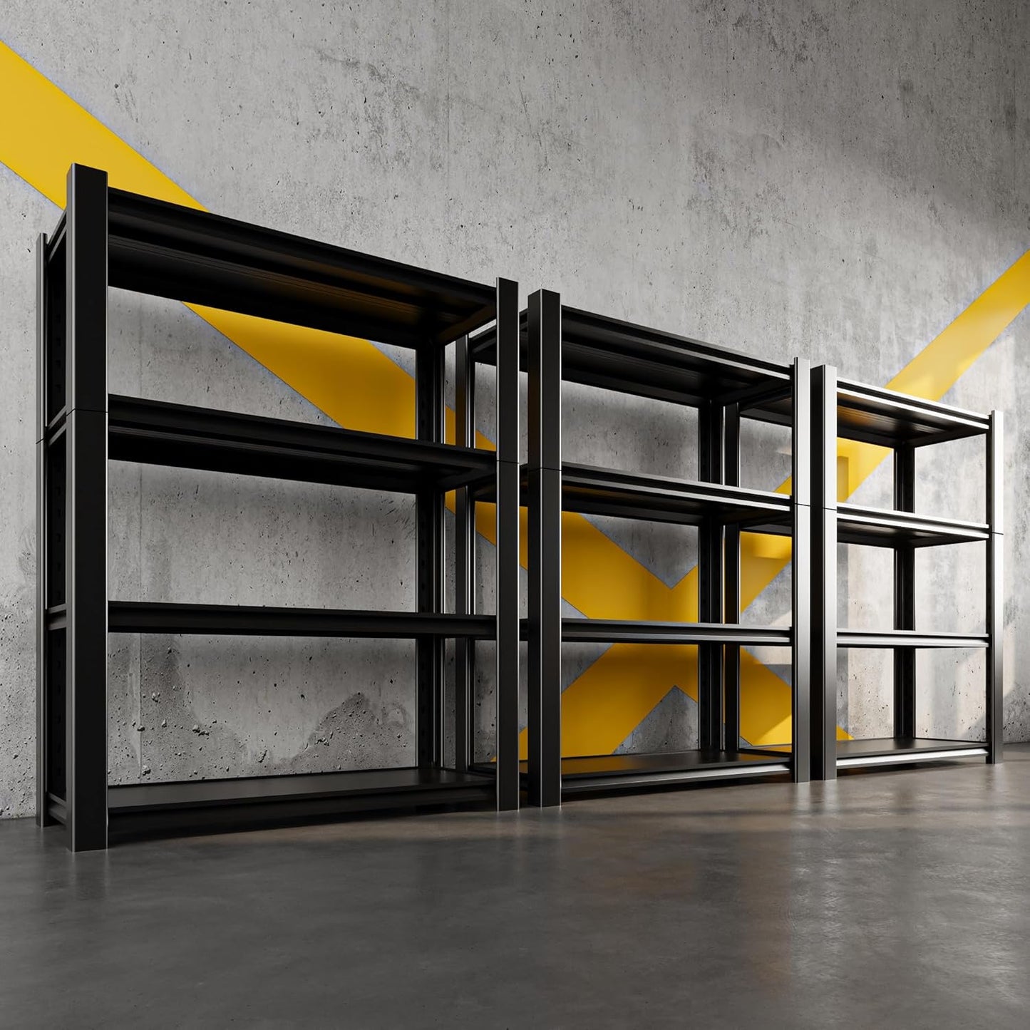 60" H x 40" W x 20" D 4-Tier Heavy Duty Garage Shelving Unit, 2000 LBS Capacity Metal Storage Rack,Adjustable Steel Shelves for Garage, Warehouse, Basement, Pantry, Workshop.3 Pack