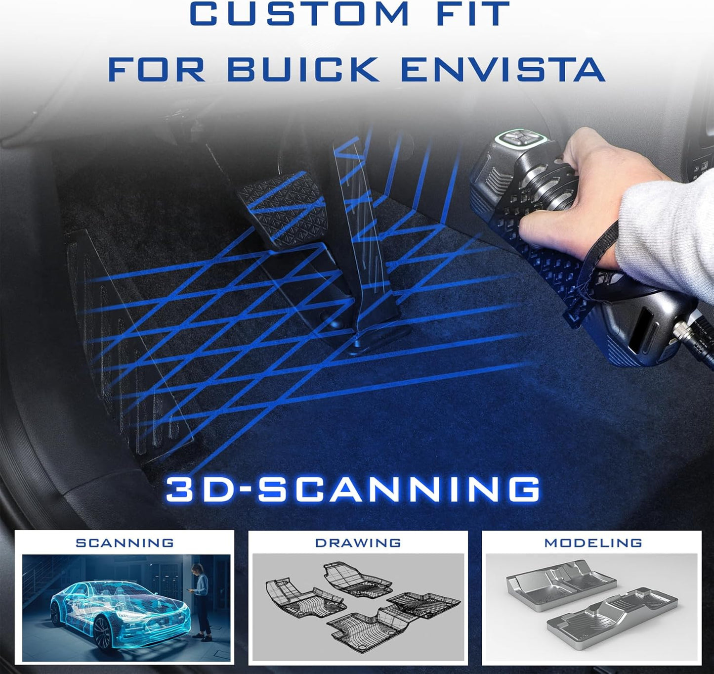 Car Floor Mats for 2024 2025 Chevy Chevrolet Trax & Buick Envista Accessories,TPE All Weather Protection Floor Mats,Custom Fit 1st&2nd Row Car Floor Liners Set,Heavy Duty Accessories,Black