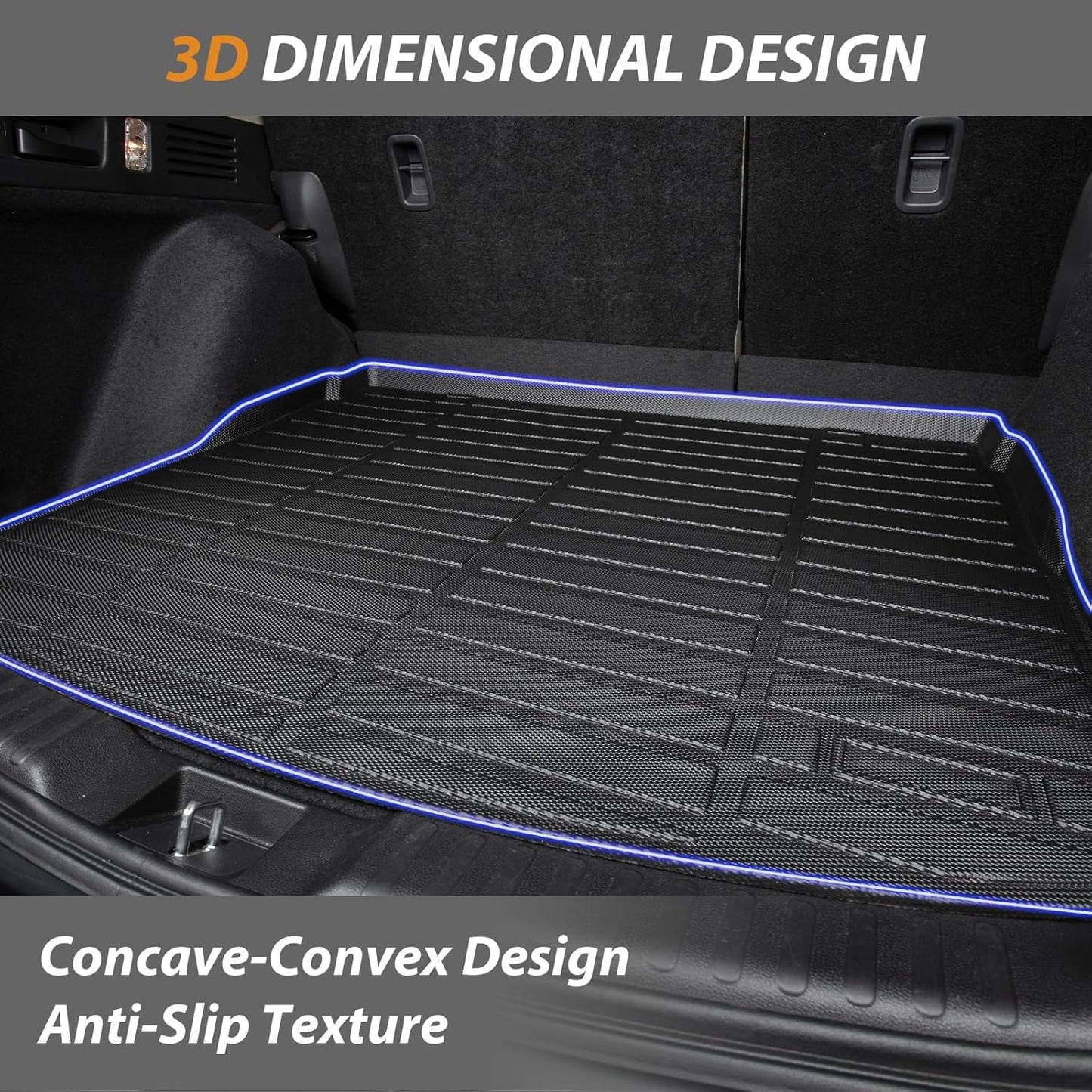 AIPOIL® Floor Mats & Cargo Liner Set for 2023-2025 BMW X1 All Weather Protection TPE Anti-Slip Automotive Full Set Custom Car Mats Accessories - Black