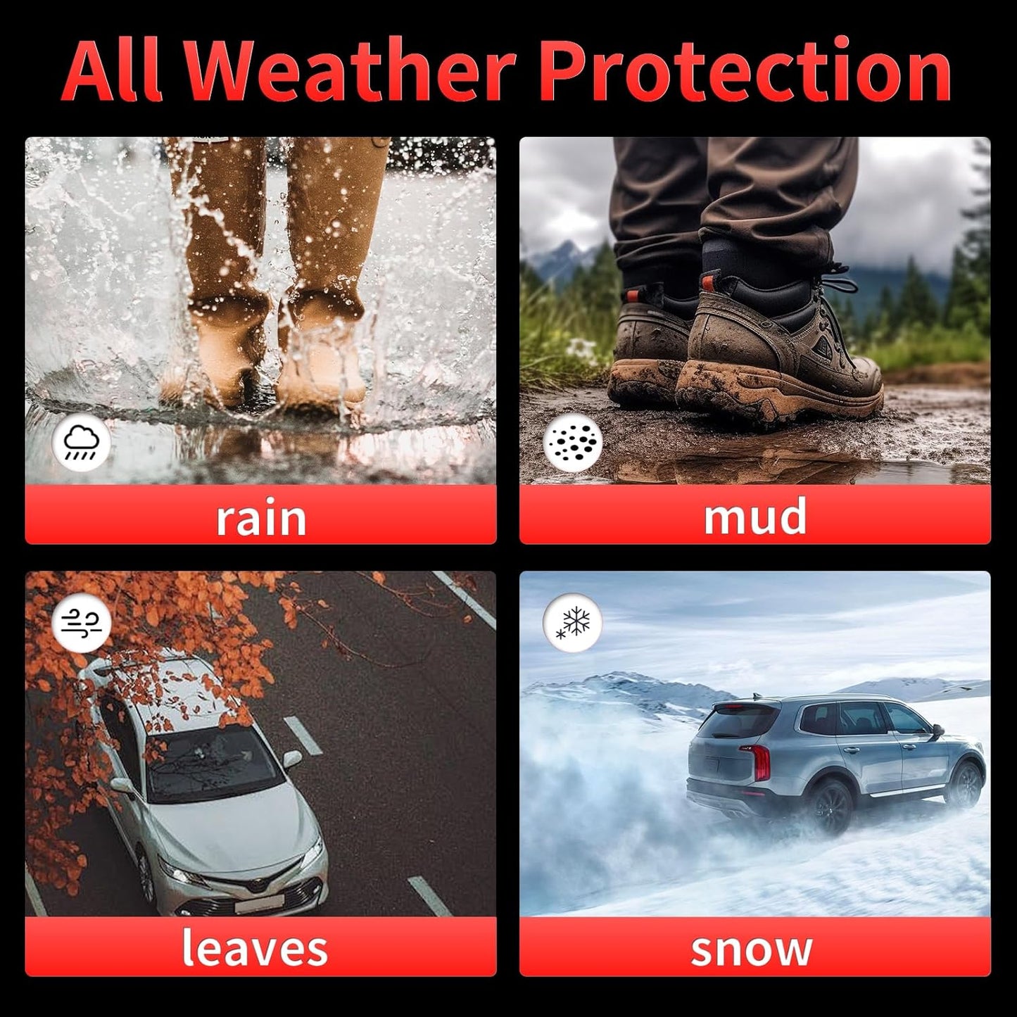 Wayhigh-All Weather Floor Mats and Cargo Mat Set Fit for 2021-2024 2025 Buick Envision TPE Car Mats Waterproof Heavy Duty Rubber Floor Liners for Envision Accessories