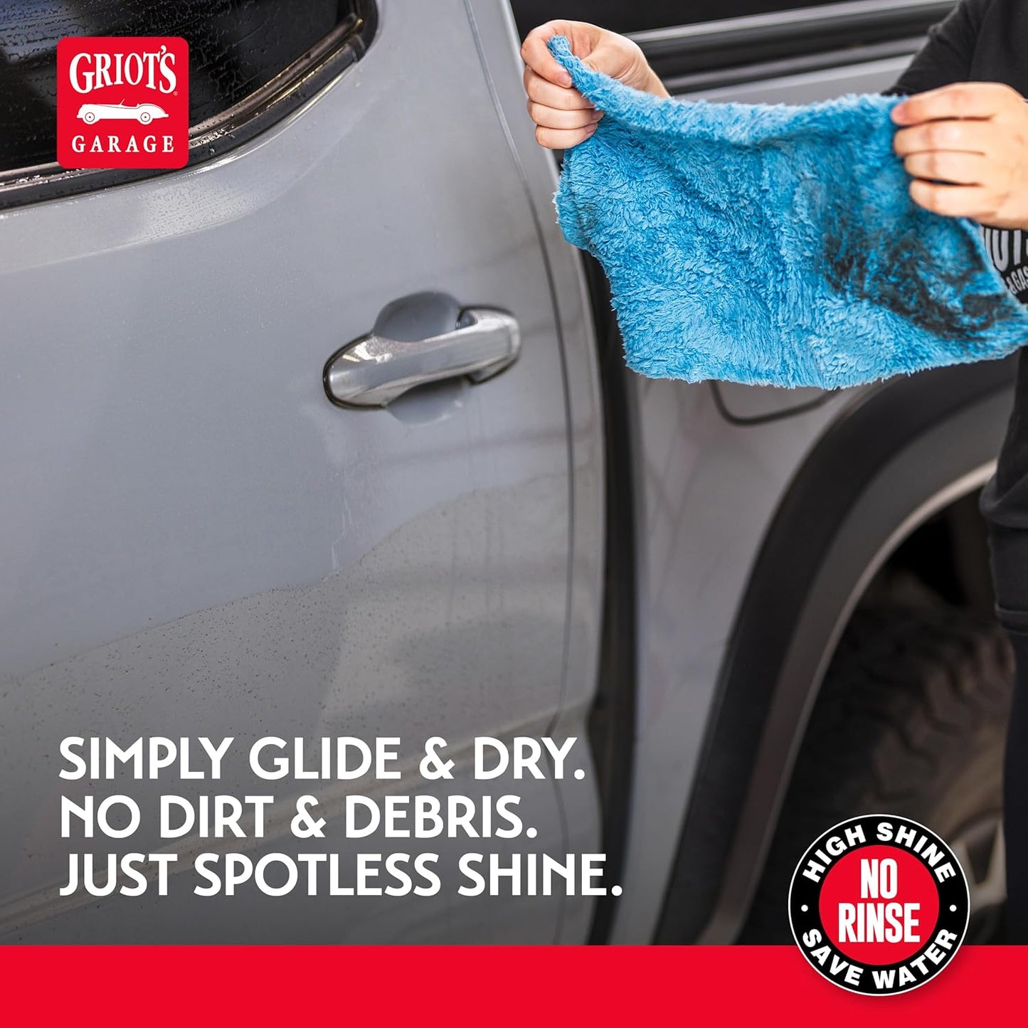 Griot's Garage Rinseless Wash for Car Cleaning and Detailing, No-Rinse Vehicle Washing, Dilutes Into Detailer, Clay Bar Lubricant, 10488, One Gallon