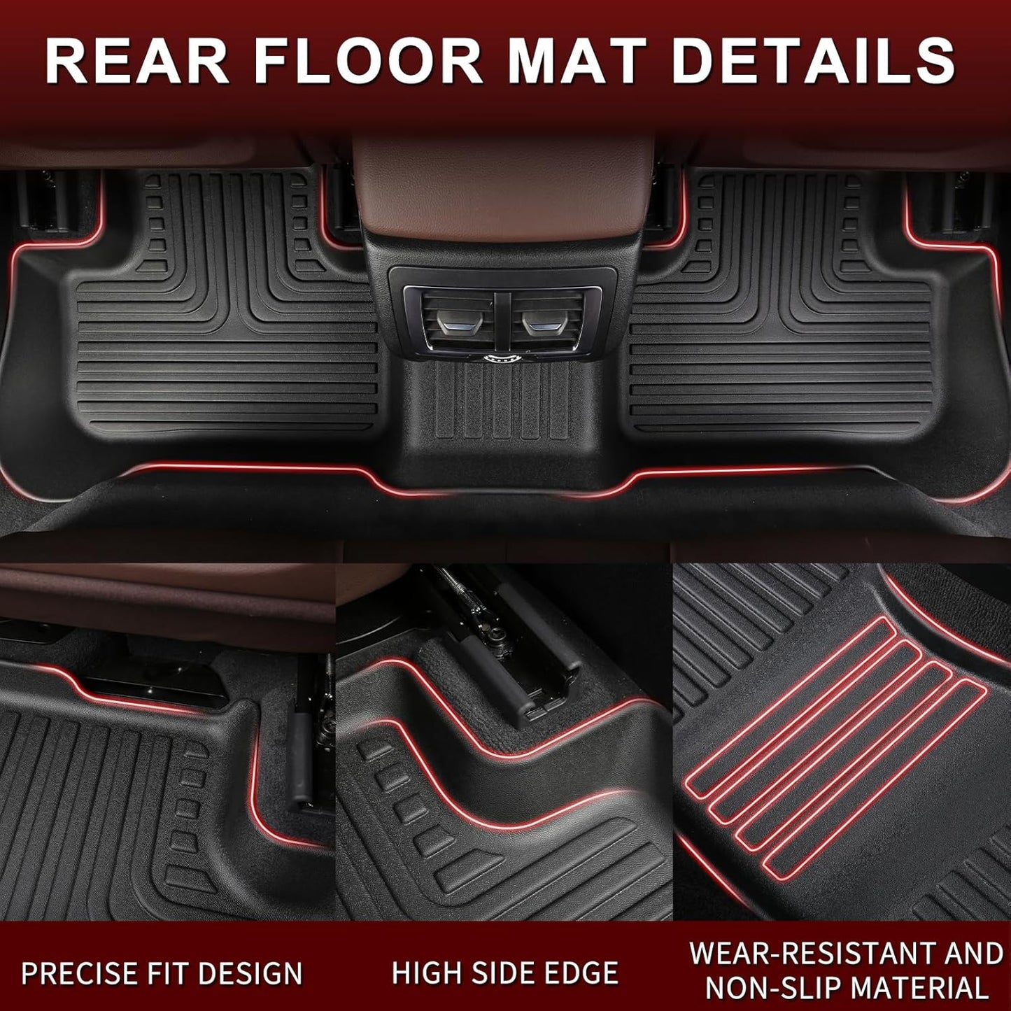 Wayhigh-All Weather Floor Mats and Cargo Liner Set Fit for Kia K4 2025,Custom Fit TPE Car Mats Heavy Duty Rubber Floor Liners for K4 Accessories