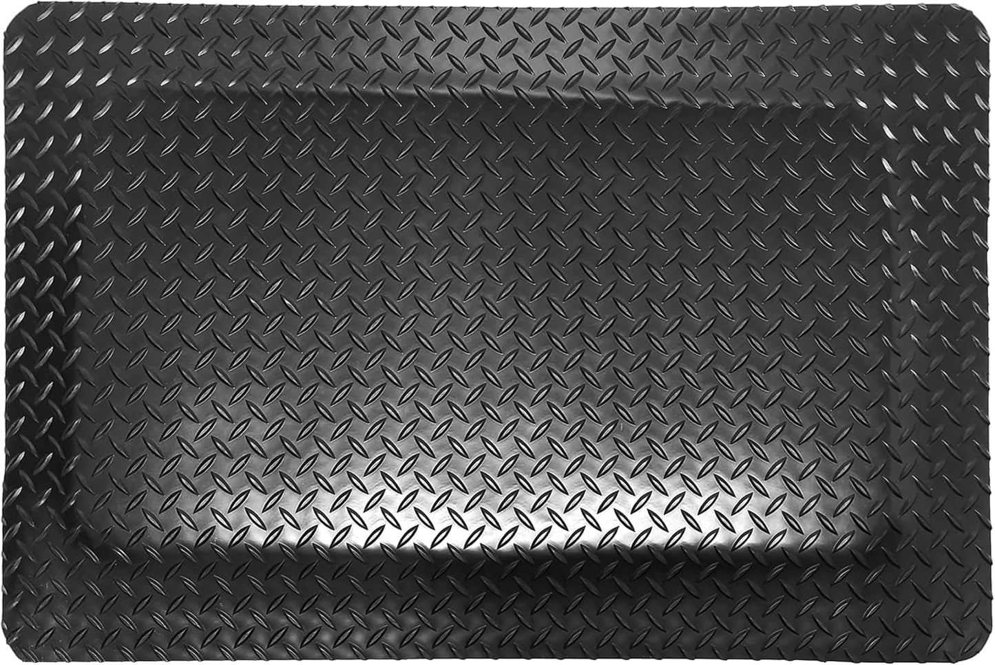 Rhino Mats, American Classic Diamond Anti-Fatigue Mats, Industrial Ergonomic Comfort Standing Mat for Work, Home, Garage, Office, Kitchen or Anywhere (Black 1" Thick, 2 FT. x 4 FT.)