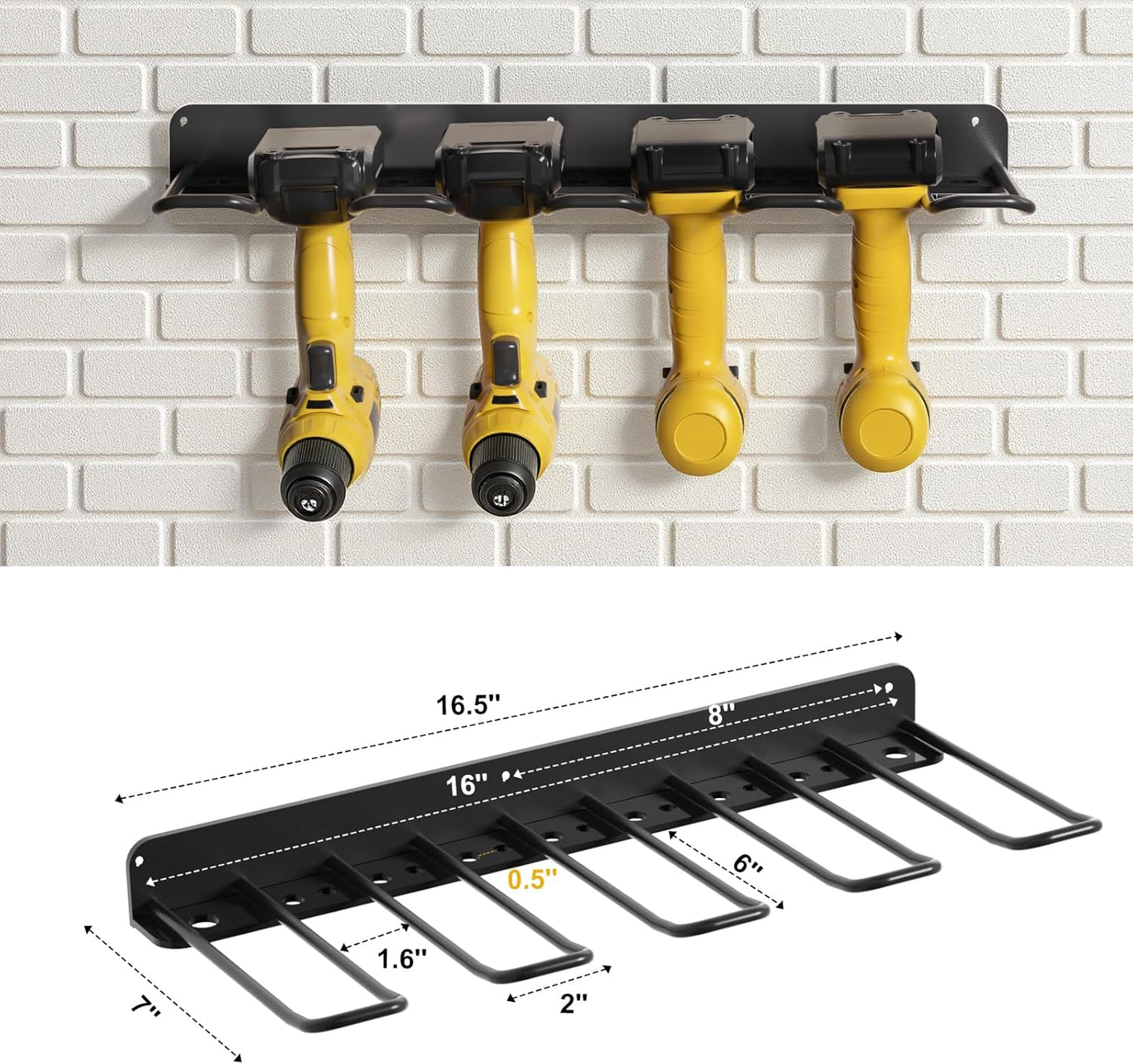 oviitech Power Tool Organizer Wall Mount，Power Tool Storage Rack for Garage Workshop, Father