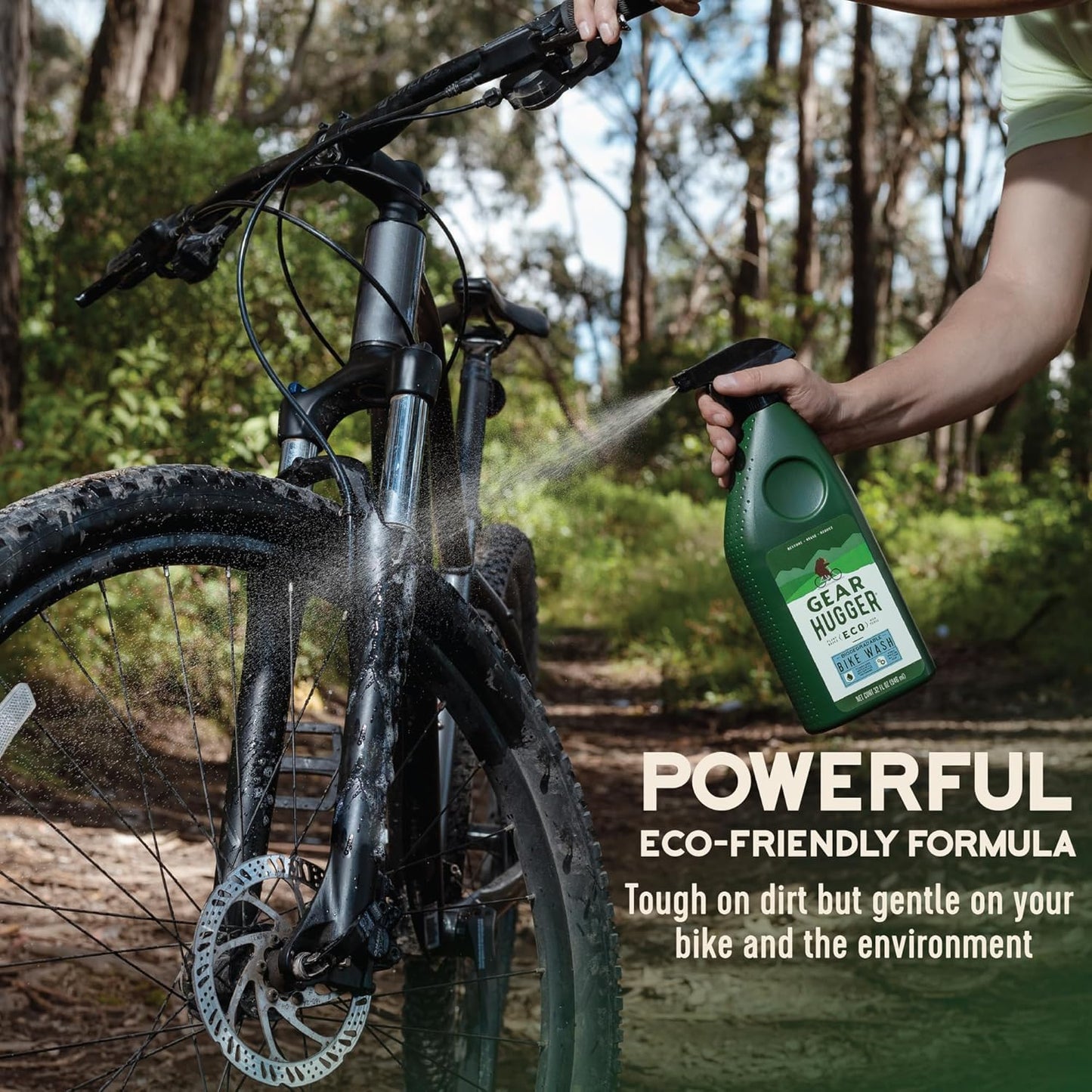 Bike Wash Spray (32 oz, Pack of 1) – Eco-Friendly Cleaner Spray, Wash Soap with Natural Saponins & Eucalyptus – Safe for All Bikes, Anti Corrosion Spray