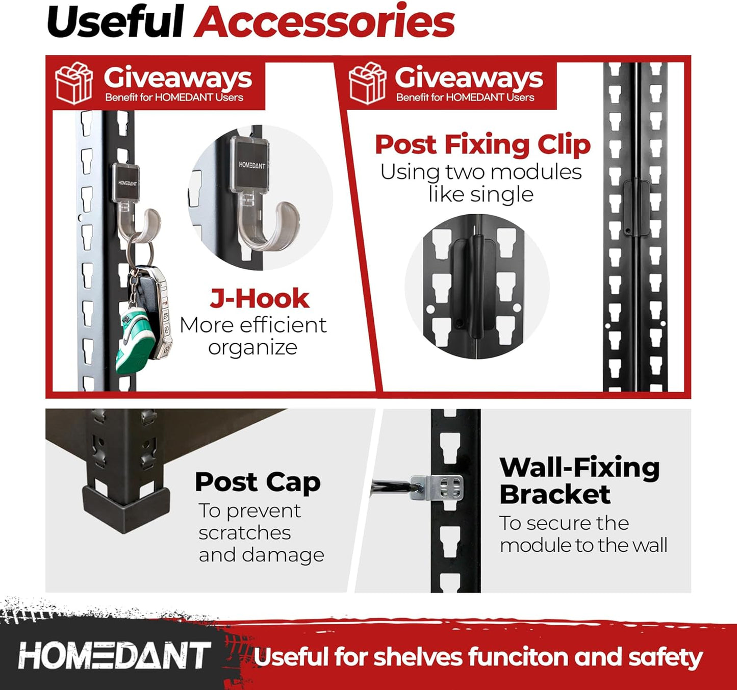 HOMEDANT 5-Tier Laminated Boltless Heavy Duty Metal Shelving Unit Adjustable Garage Storage Utility Rack Shelves Organization Multipurpose Shelf Warehouse Industrial 39.8" W x 18.2" D x 71.3" H 3Pack