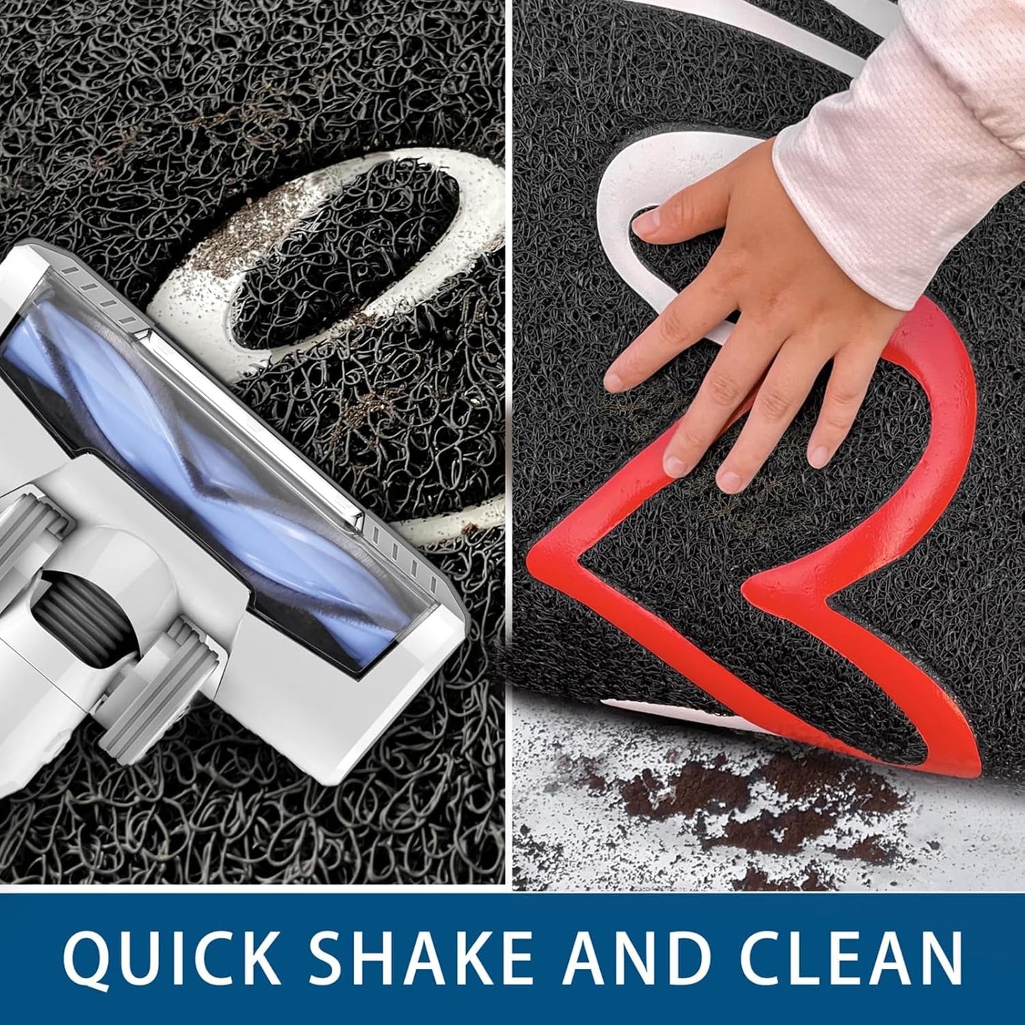 EARTHALL Door Mat 3-Pack Outside Inside Home Doormat 30"x17.5" Durable Floor Mat Non Slip Rug Ultra Absorb Mud Easy Clean Front Doormat for Garage, Entryway, Patio, High Traffic Areas, Black