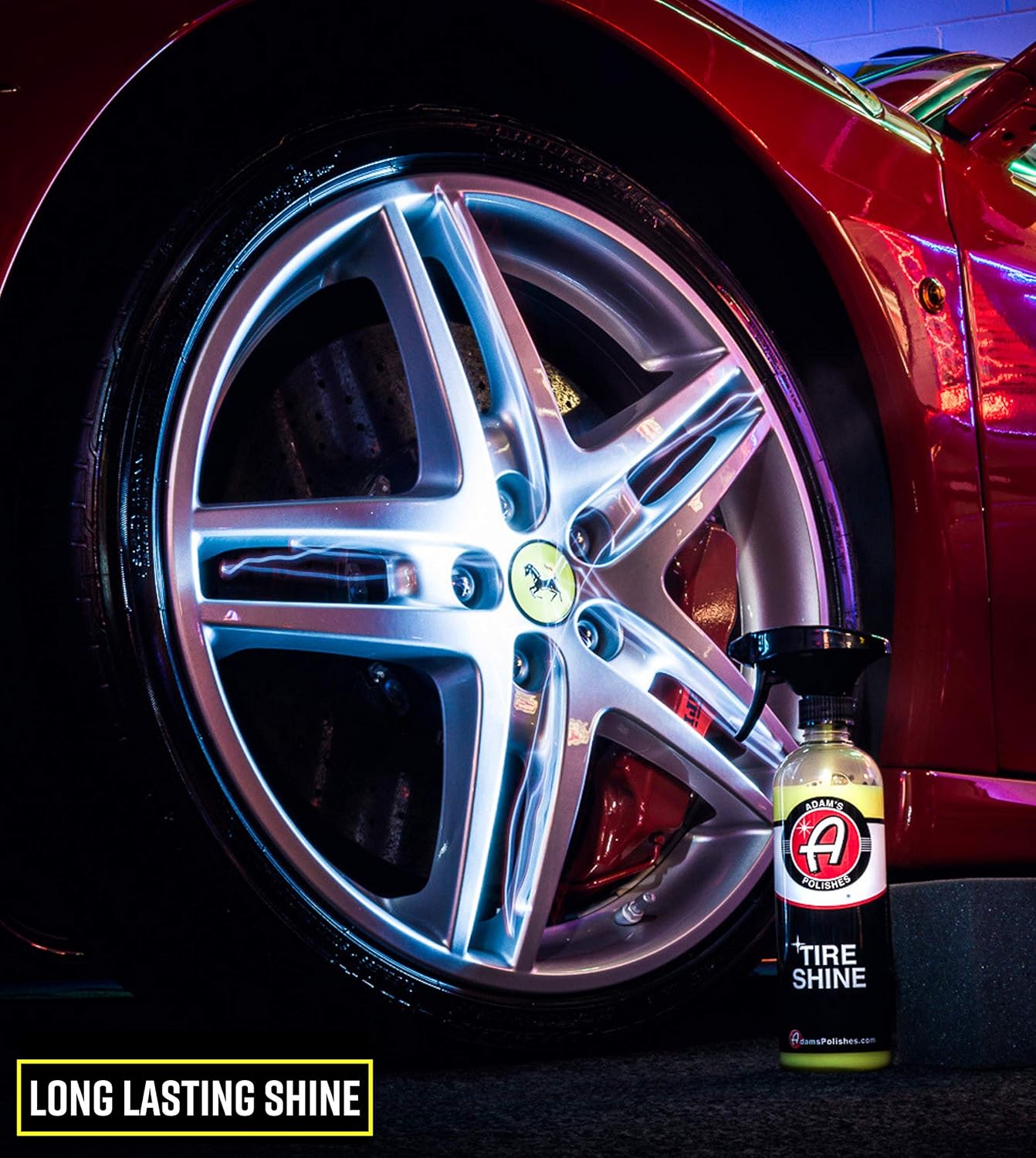 Adam's SiO2 Infused Tire Shine Plus 16oz - Achieve a Lustrous, Dark, Long Lasting Shine - Non-Greasy and No Sling Formulation Infused with SiO2 for Increased a Longer, Durable Shine (Refill Kit)