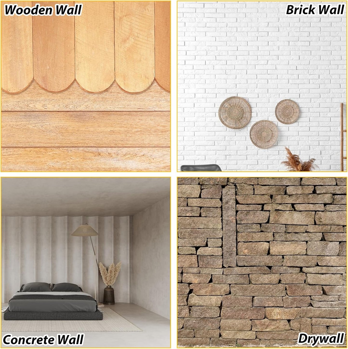 6 PCS 15 Inch Garage Hooks Heavy Duty Kayak Storage Hooks Hanger Black Kayak Storage Rack Ladder Hooks for Garage Wall Mount Garage Wall Hooks for Canoe Paddle Board, Ladder, Hose, Bicycle