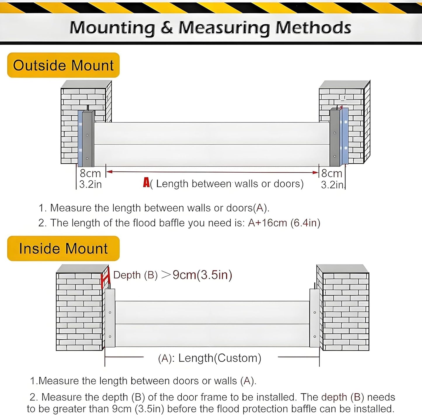 Flood Barriers for Home Exterior,Aluminum Alloy Outdoor Garage Doors Water Barriers for Flooding(H23.6Inch,L19FT)