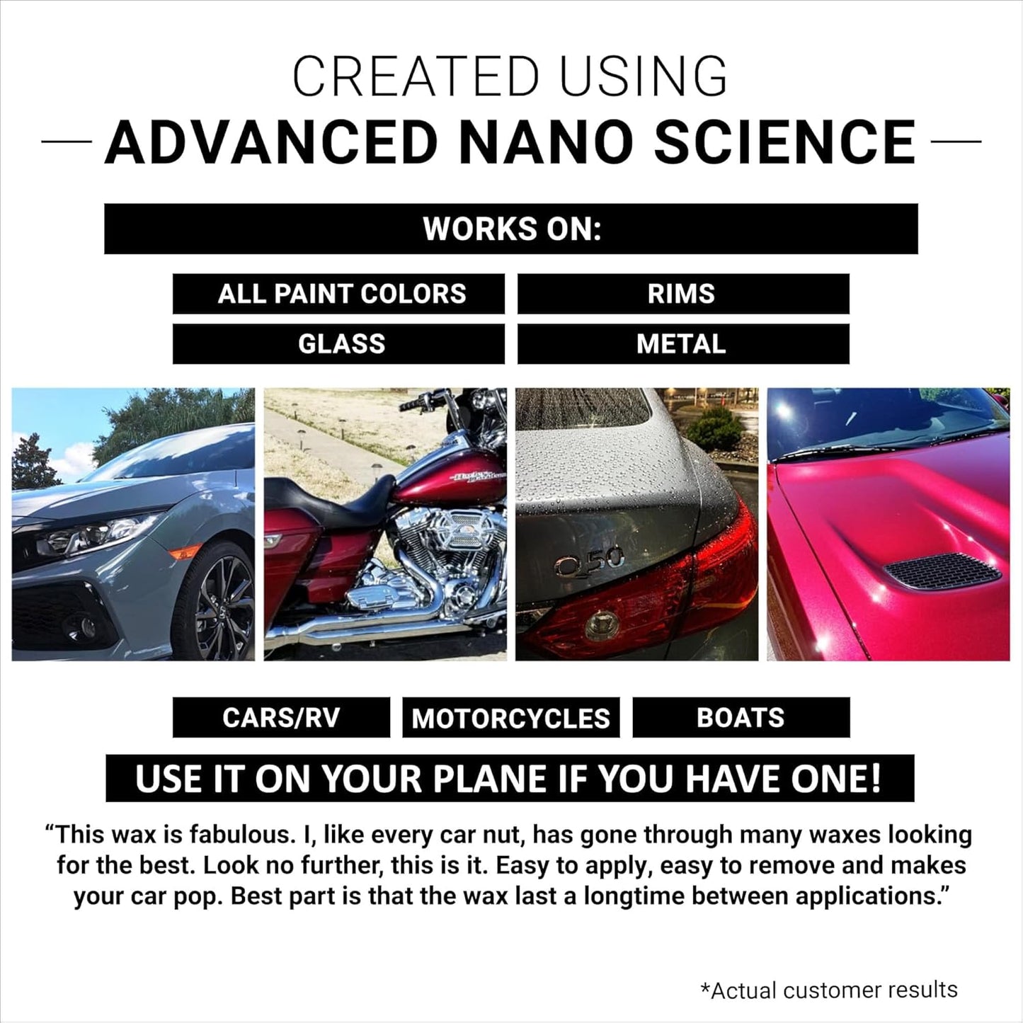 CAR GUYS Liquid Wax | Advanced Car Wax | Superior Protection with a Carnauba Wax Shine | For all Paint Colors and Excellent Black Car Wax | 8 Oz Kit