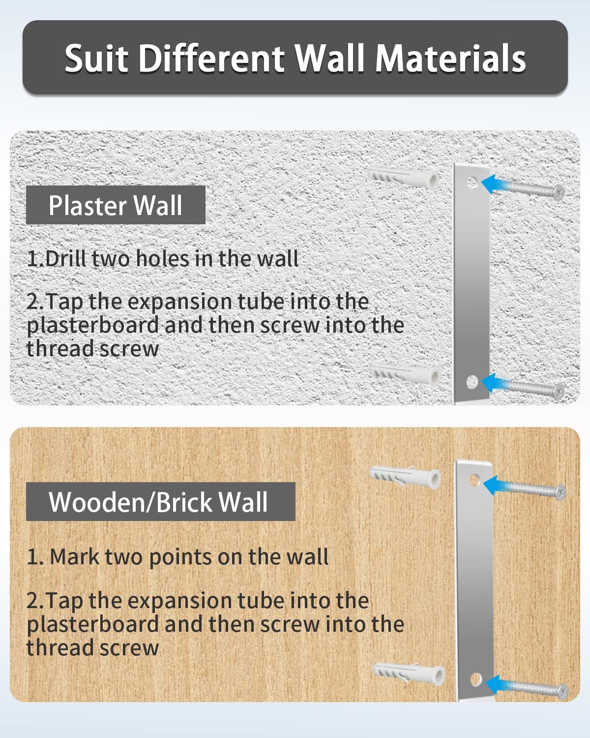 Sposuit Garage Hooks Wall Mount - 6 Pack Heavy Duty Steel Hangers for Tools, Ladders, Bikes, Bulk Items, Ropes