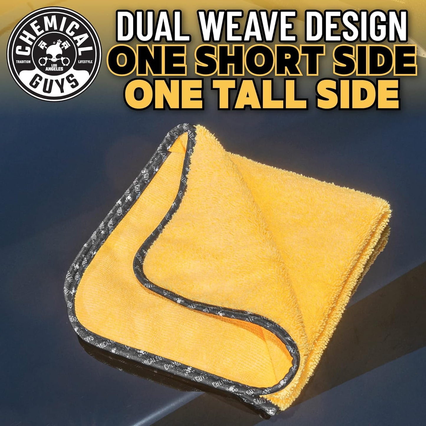 Chemical Guys MIC_506_12 Professional Grade Premium Microfiber Towels, Gold (16 Inch x 16 Inch) (Pack of 12) - Safe for Car Wash, Home Cleaning & Pet Drying Cloths