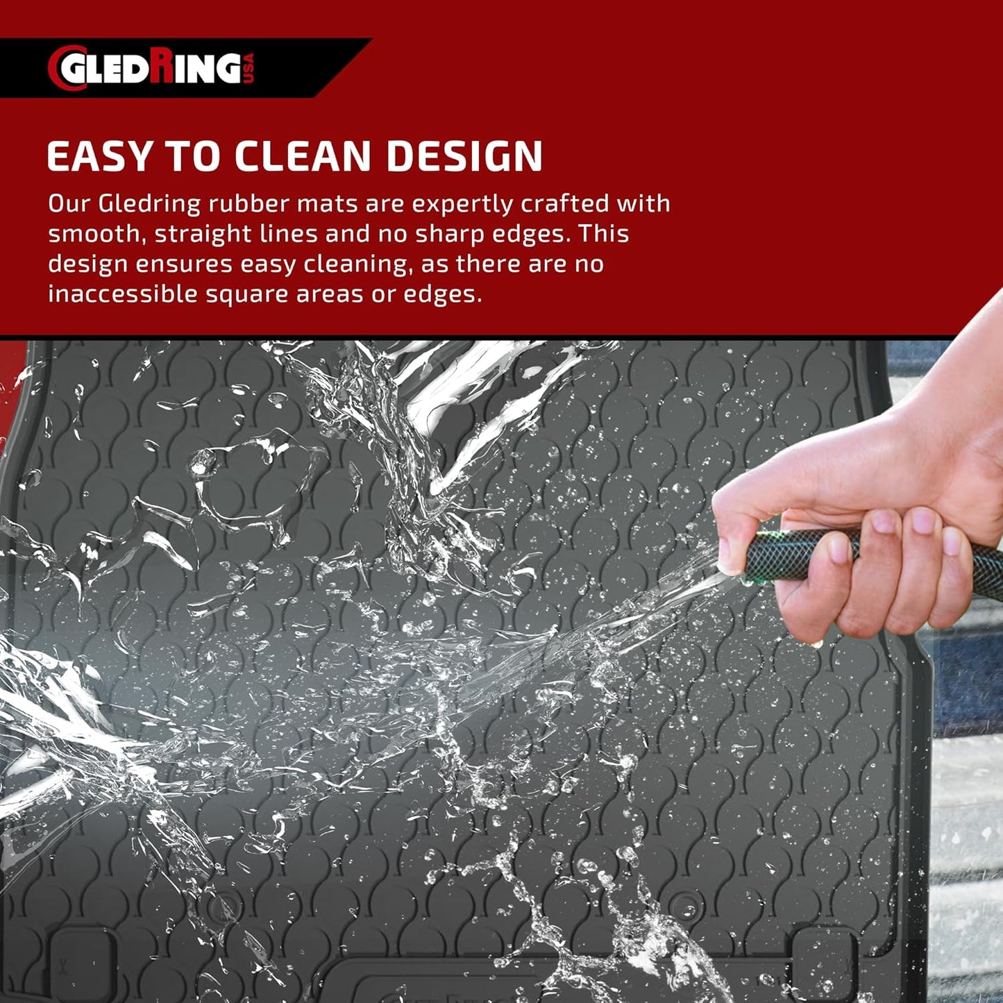 GledringUSA Custom Fit All-Weather Rubber Cargo Liner Intended for Rover Range Rover Evoque (L538) 2012-2018, No Trimming Required, Protects from Rain, Mud, & Snow