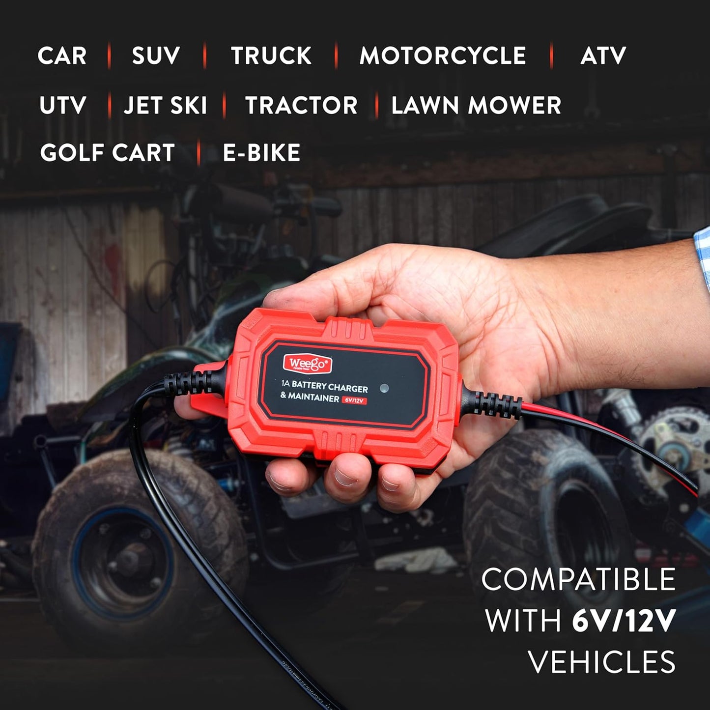 Weego 1A Battery Maintainer/Trickle Charger