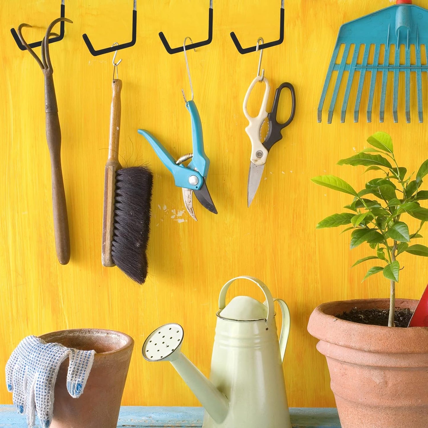 12 Pack Heavy Duty Rafter Hooks for Hanging Vinyl Coated Large S Hooks for Hanging Ladder Bike Hangers Garage Storage Organizer Black