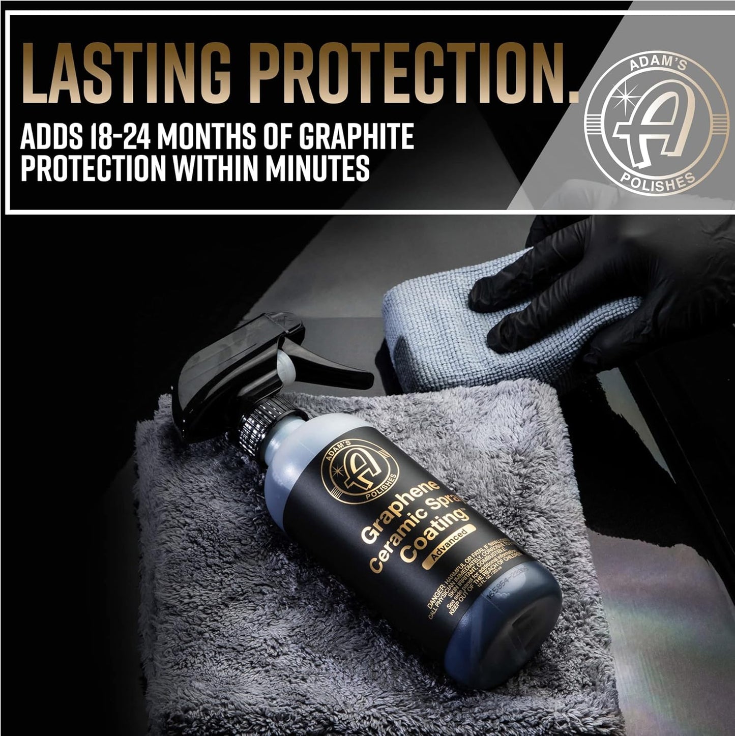 Adam's Polishes Advanced Graphene Ceramic Spray Coating - 18+ Months Sprayable Graphene Oxide Ceramic Coating for Cars, Boats, RV's & Motorcycle | Adds Extreme Gloss, Depth, Shine & Protection