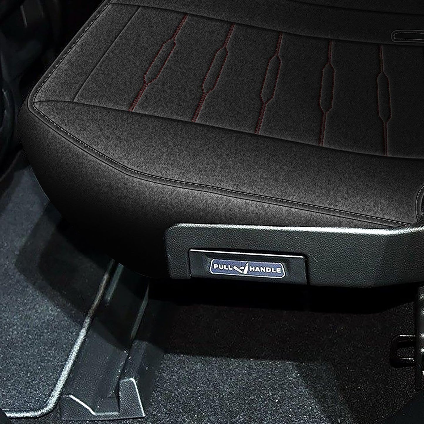 Seat Covers Fit for Honda Ridgeline 2006-2024 2025: Crew Cab 5 Seats Car Seat Covers Faux Leather Truck Pickup Seat Cushion Protector - Front Seats with Armrests(Full Set, Redline)