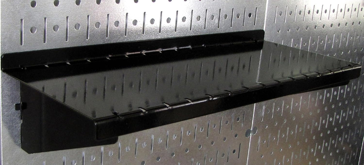 Wall Control Pegboard Organizer 4 ft. Metal Pegboard Standard Tool Storage Kit with Galvanized Toolboard and Black Accessories