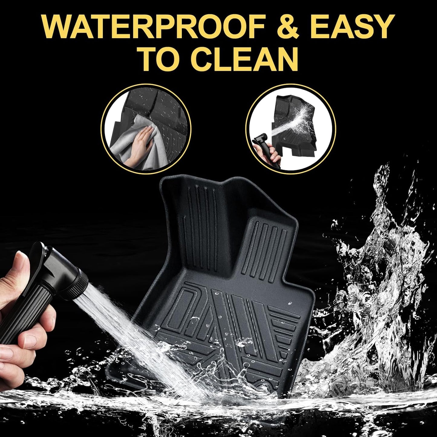 Full Set Floor Mats Custom Fit for 2019-2025 Toyota Rav4 (Include Hybrid) All Weather Floor Mats 2025,Front and Rear Row Mats Liners Trunk Bed mat,Toyota Rav4 Accessories 2025(4 PCS)