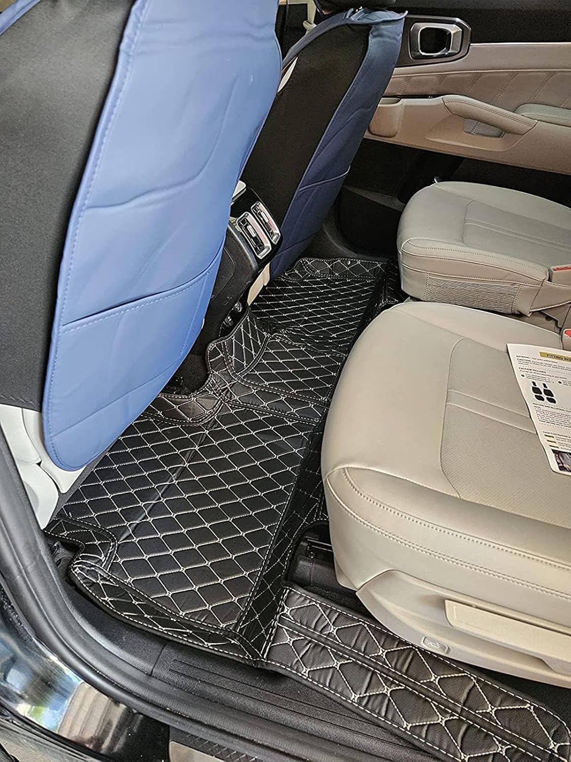 Custom Car Floor Mat Compatible with BMW Mercedes-Benz Toyota Cadillac Lexus Honda Infiniti Nissan Hyundai Kia Audi All Models Cars Sedans SUVs Automotive Mats (Beige)