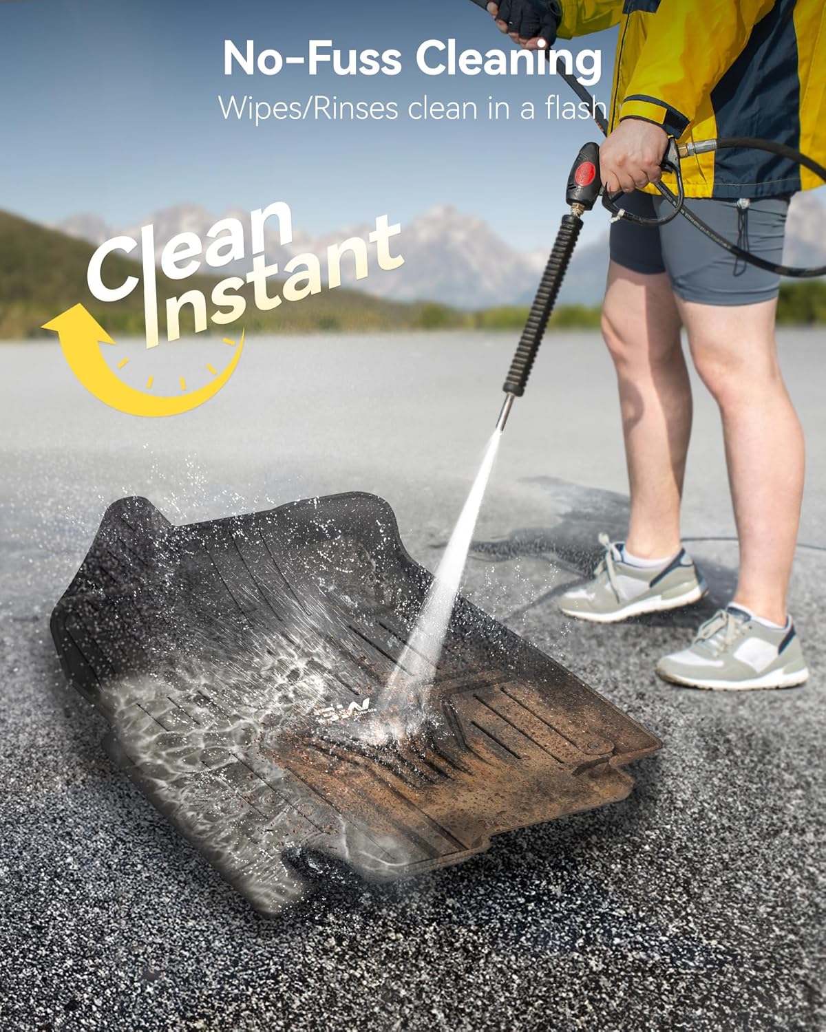 3W Floor Mats & Cargo Liner Fit for Honda Odyssey 2025-2018 Mini Passenger Van, All Weather TPE Floor Liners 1st 2nd & 3rd Rows Car Mats and Trunk Liner Odyssey Car Accessories, Black