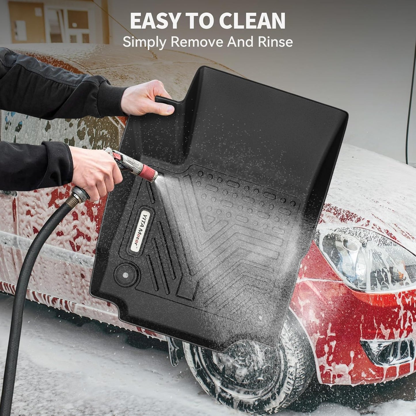 YITAMOTOR Floor Mats Fit for 2018-2024 Chevrolet Equinox/GMC Terrain, TPE All Weather Chevy Equinox Floor Liners with Backrest Mats, Back Seat Protector Chevy Equinox Automotive Accessories