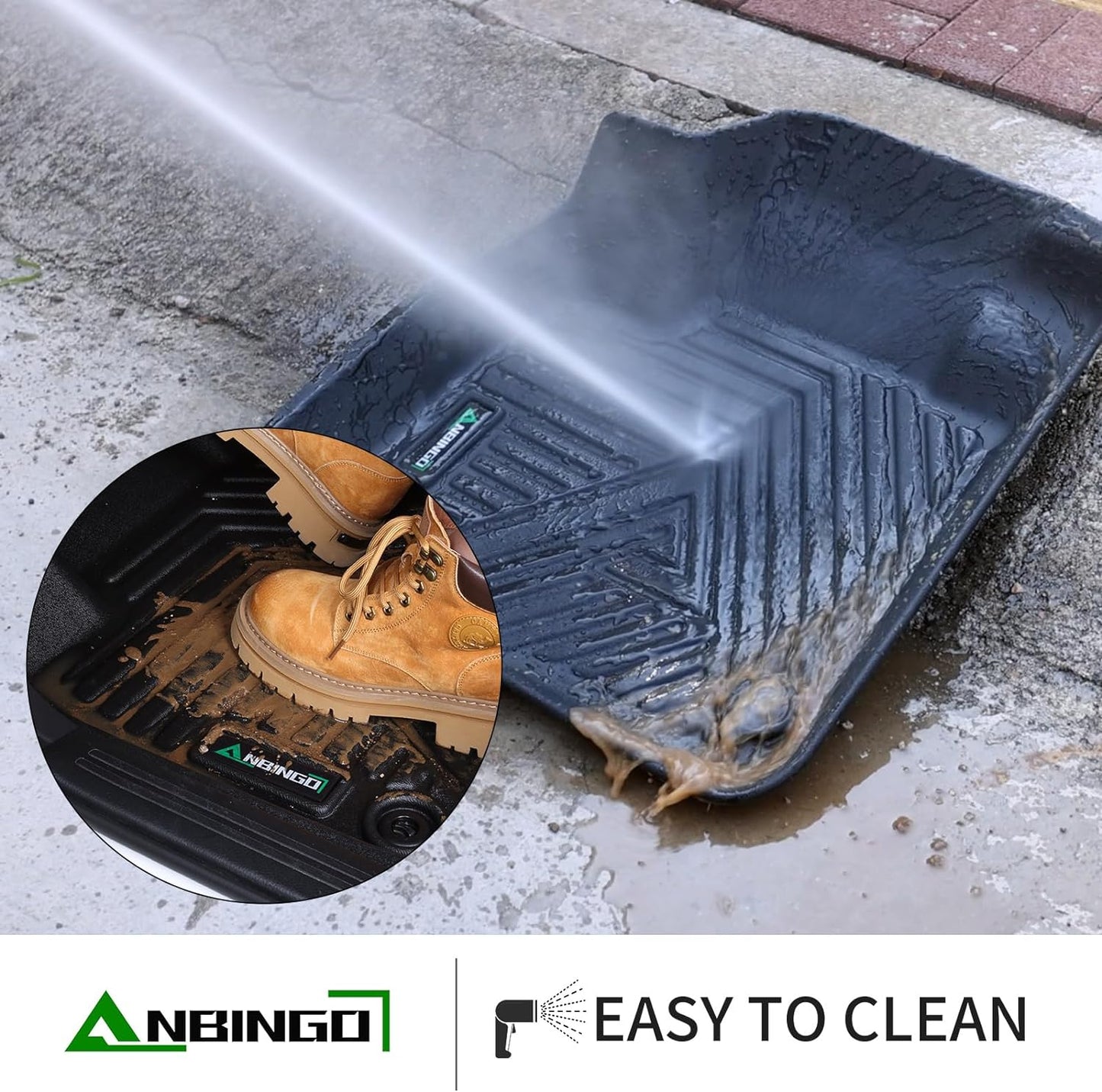 ANBINGO® Floor Mats for 2024 2025 CX-90 & CX90 PHEV (Plug in Hybrid) 6&7 Seater 2nd Row Captain Seat or Bucket Seat All Weather Waterproof Mazda Car Mat Guard Liners