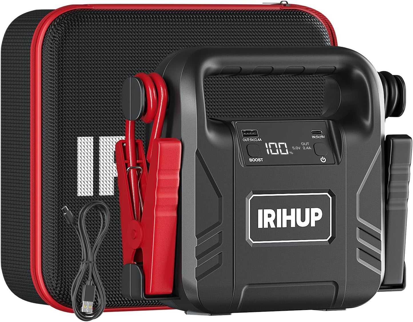 Car Battery Jump Starter 4000A, Car Jump Starter Jump Box(Up to All Gas or 10L Diesel Engine),12V Jump Starter Battery Pack Portable Smart Jumper Cables, Lithium Jumpstarter with LED Light