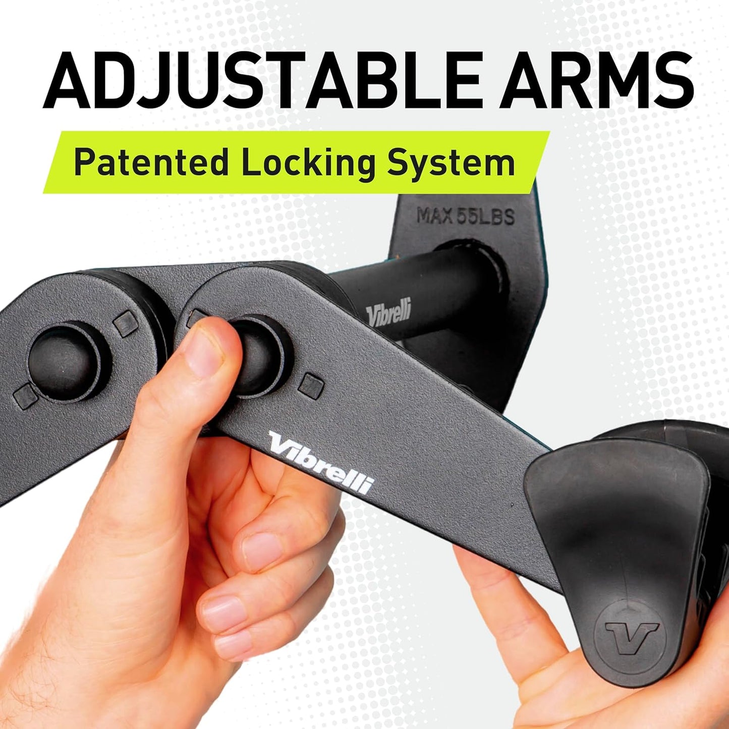 Vibrelli Bike Wall Mount - Horizontal Storage Rack for Hanging Bicycles in Garage - Adjustable Bike Hanger, Holder - Wall Bike Rack Hooks for Bicycle