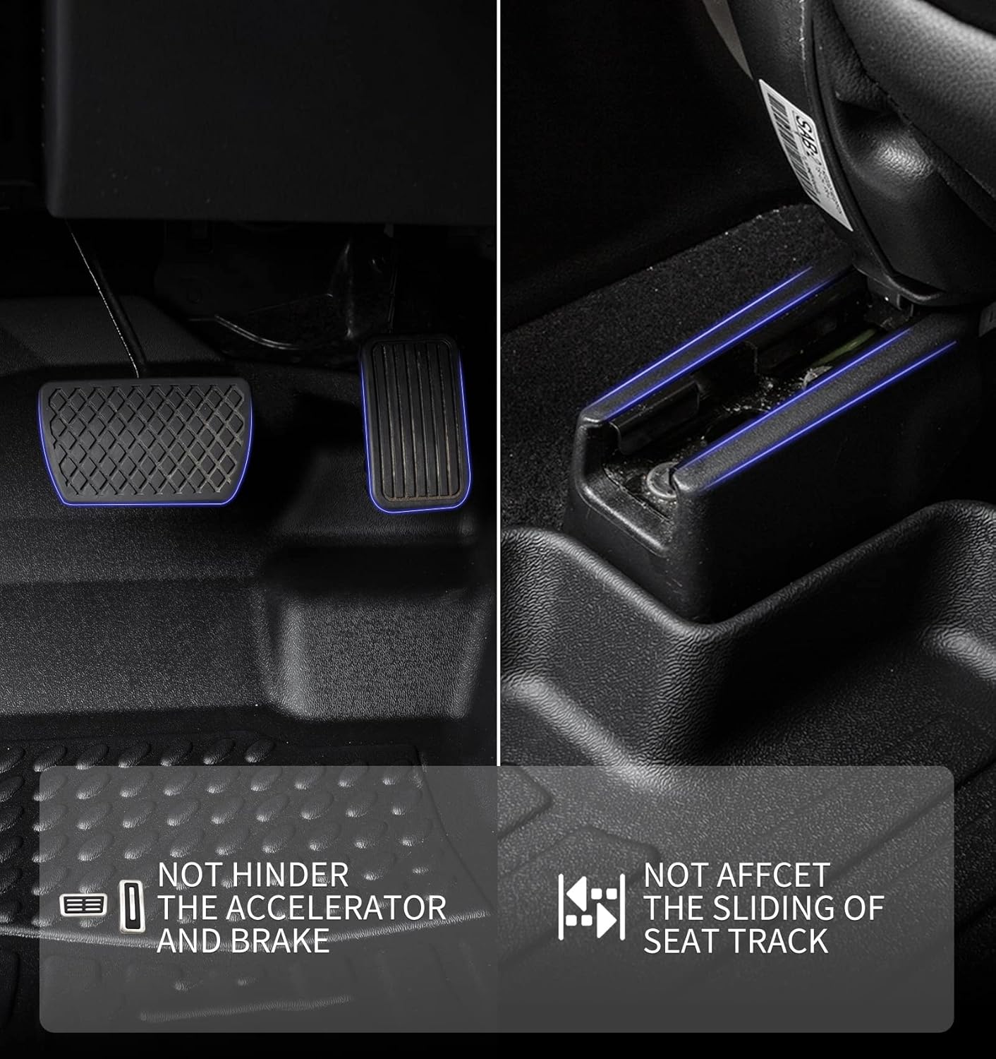 KELCSEECS® Floor Mats Custom for Nissan Frontier Crew Cab 2022-2025 (Not for 2nd with Under Seat Speaker) All Weather Protection TPE Heavy Duty Non-Slip Liners Full Set Frontier Accessories,Black