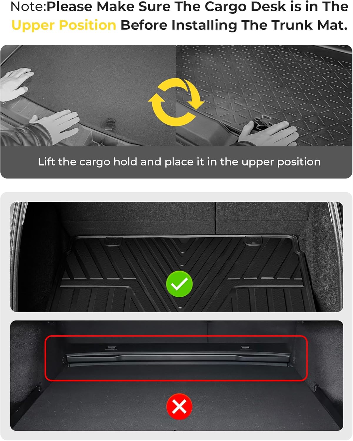 3W Floor Mats & Cargo Liner Fit for Honda CR-V 2023 2024 2025 2026 (Include Hybrid), All Weather TPE Custom Fit Honda CRV Floor Liner 1st, 2nd Row and Trunk (Upper Positon) Full Set Car Mats Black