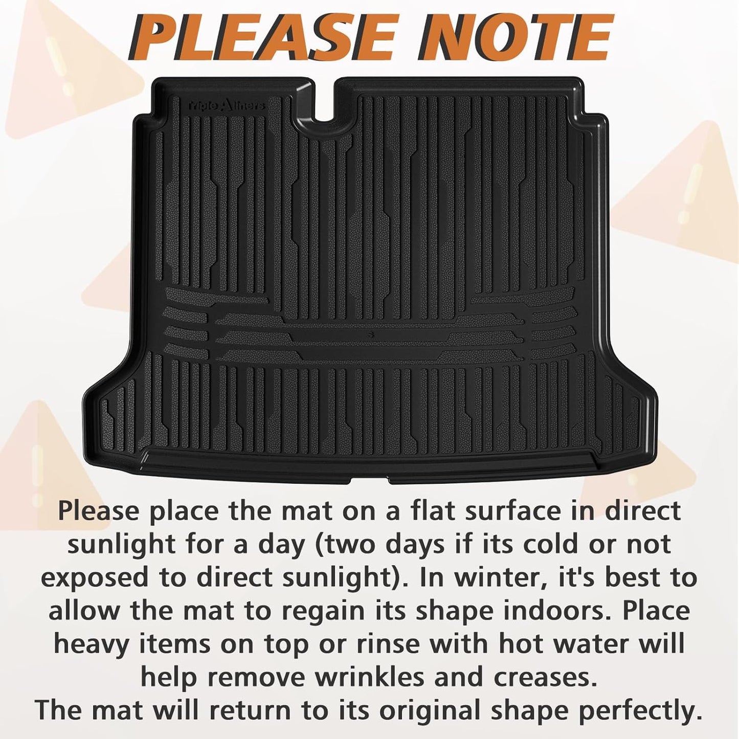 TripleAliners Trunk Mat All Weather Liners Compatible with 2025 Nissan Kicks Interior Accessories Custom Fit Anti-Slip TPE Full Coverage Protection Rear Trunk Floor Mat (S Trim Level ONLY)