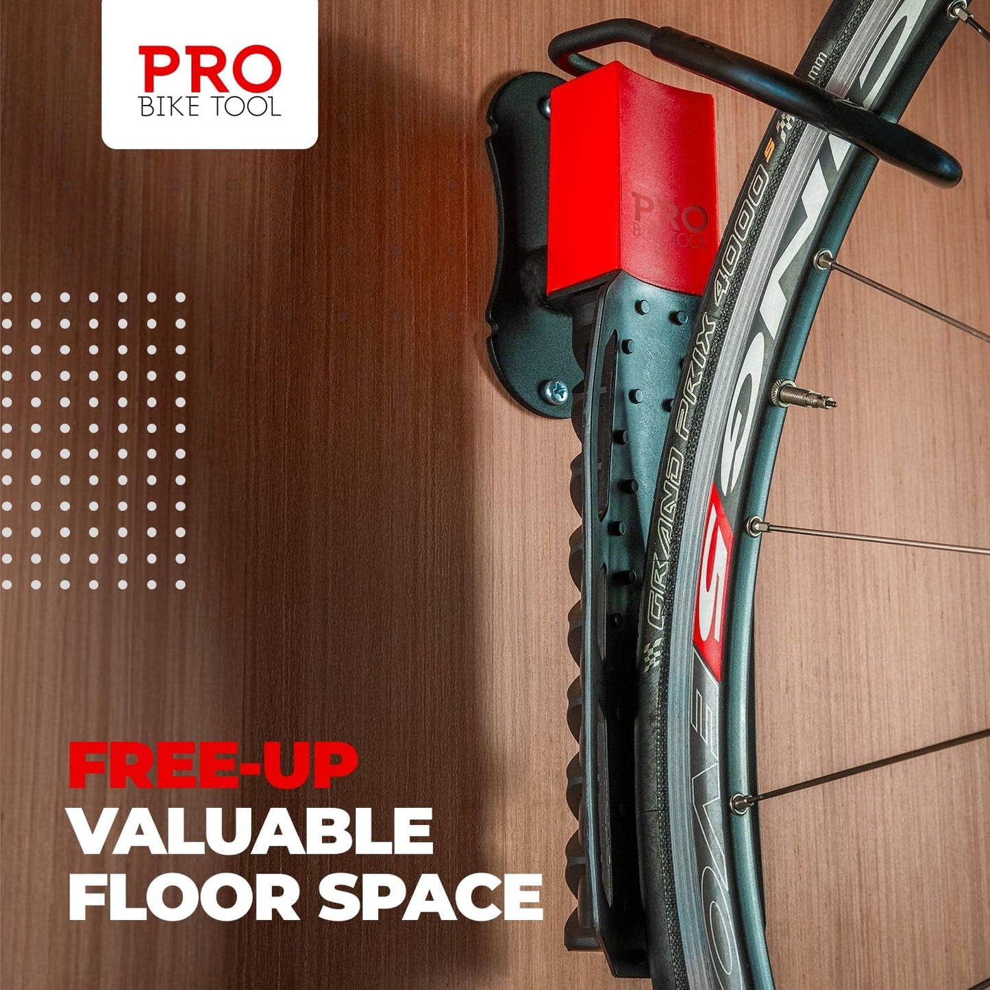 Pro Bike Tool Swivel Bike Rack, Wall Mount for Bicycles, Home, Garage, Vertical Hanging Rack for Storage, Secure Hook for MTB, Road, Hybrid Bikes