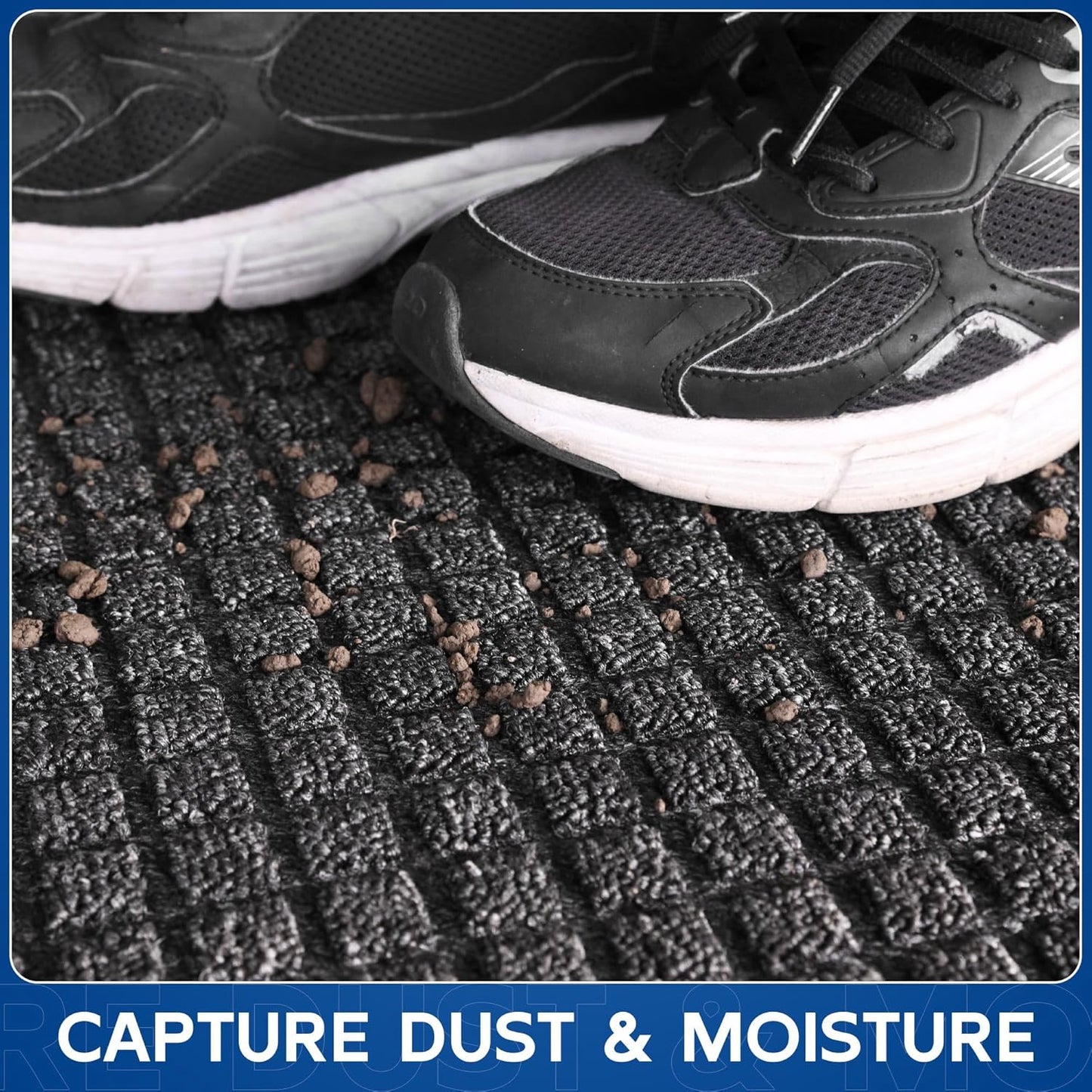 Durable Front Door Mat, 60" x 36" Heavy Duty Indoor Outdoor Doormat for Entryway, Non-Slip Rubber Backing, Stain and Fade Resistant Commercial Floor Mat for Home Office Entry