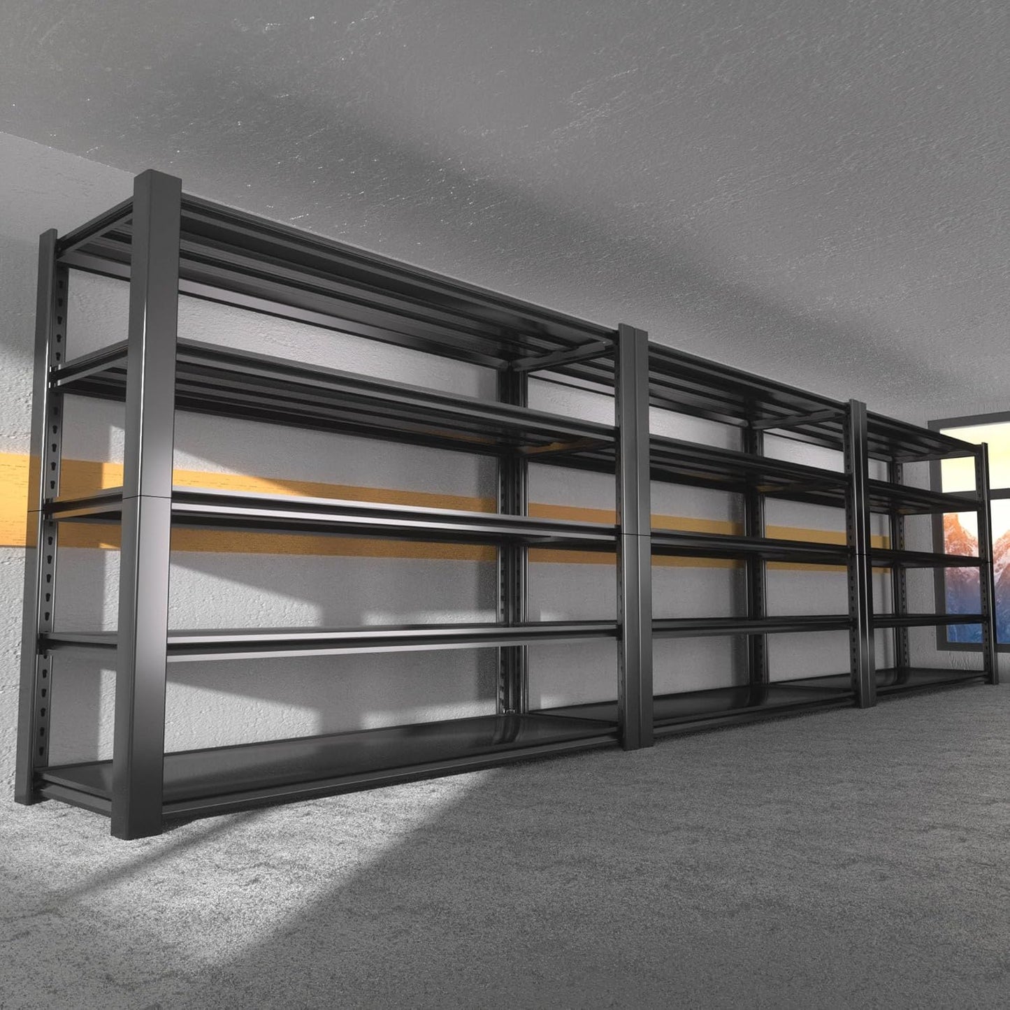 3000LBS Heavy Duty Garage Shelving Units and Storage, 5 Adjustable Levels, 48″W Metal Shelving for Garage, 72″H Standing Shelf Units, Storage Rack for Garage Organization, 3Pack