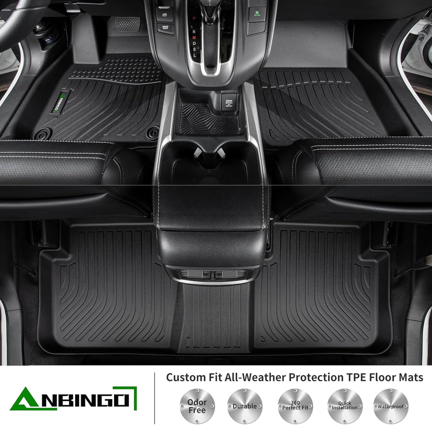 ANBINGO®Floor Mats Fit for Nissan Ariya 2023-2025&Seatback&Cargo Liners All Weather Mats for Nissan Ariya TPE Car Mat Rugs for Ariya Rubber Trunk Carpet for 2024 Ariya Automotive Accessories